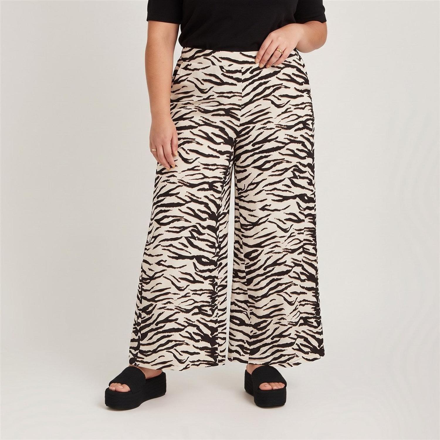 Pantalón Sport Palazzo Estampado Crudo-1