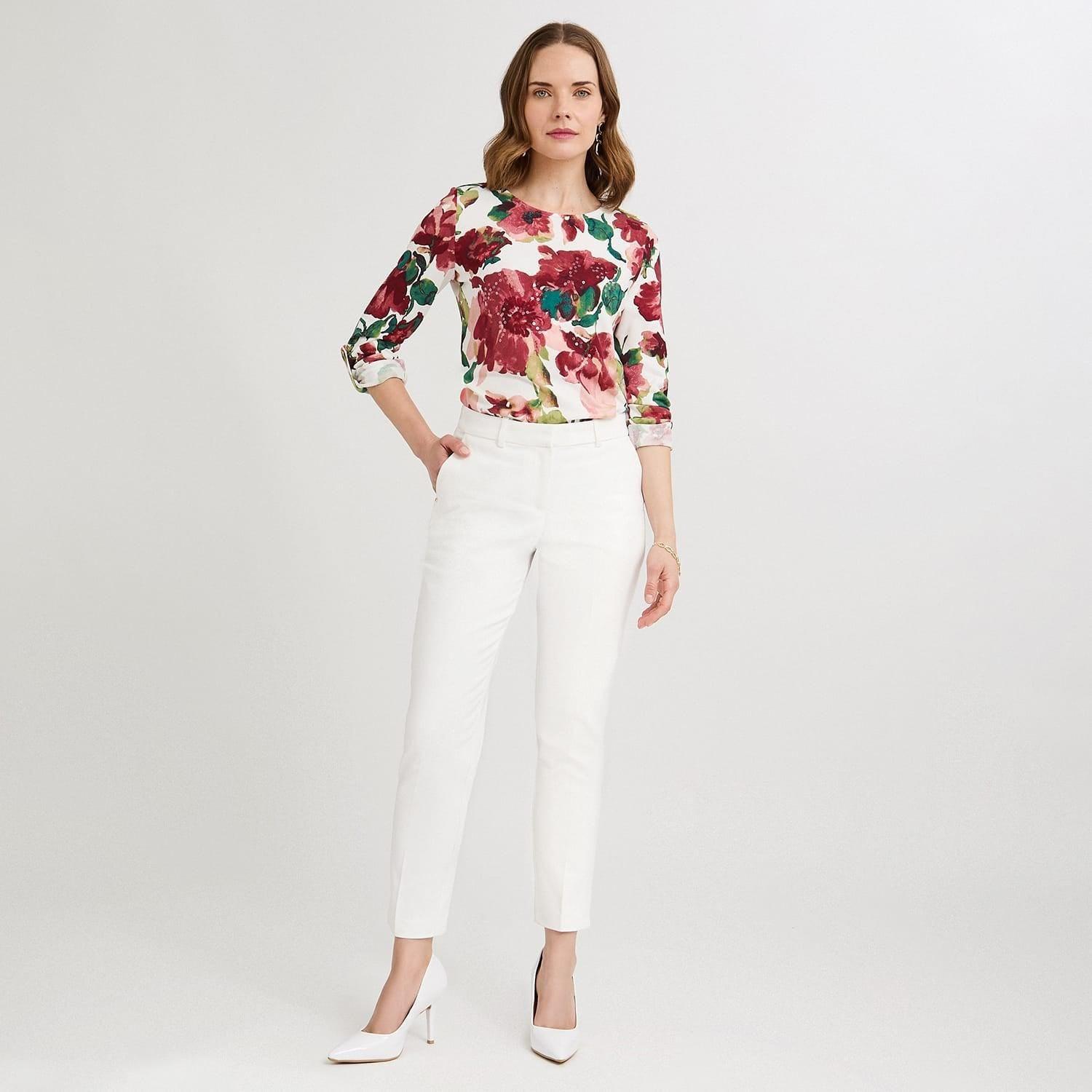 Pantalón Formal Slim Botón Oculto Crudo-4