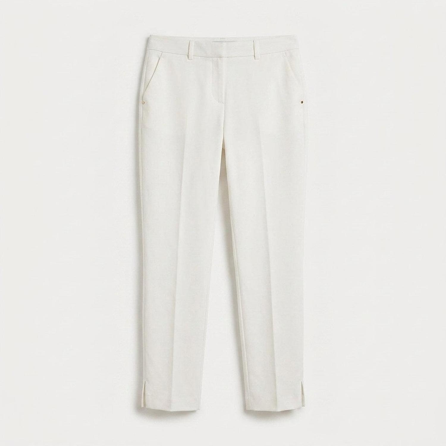 Pantalón Formal Slim Botón Oculto Crudo-5
