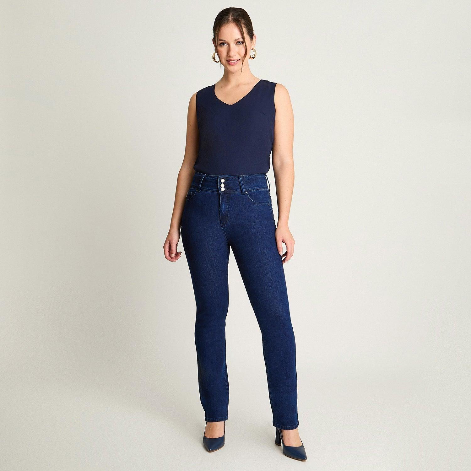 Jeans Straight Azul-3