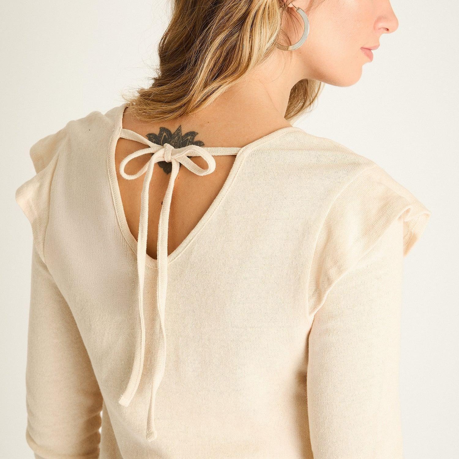 Polera Beige Manga Larga-3