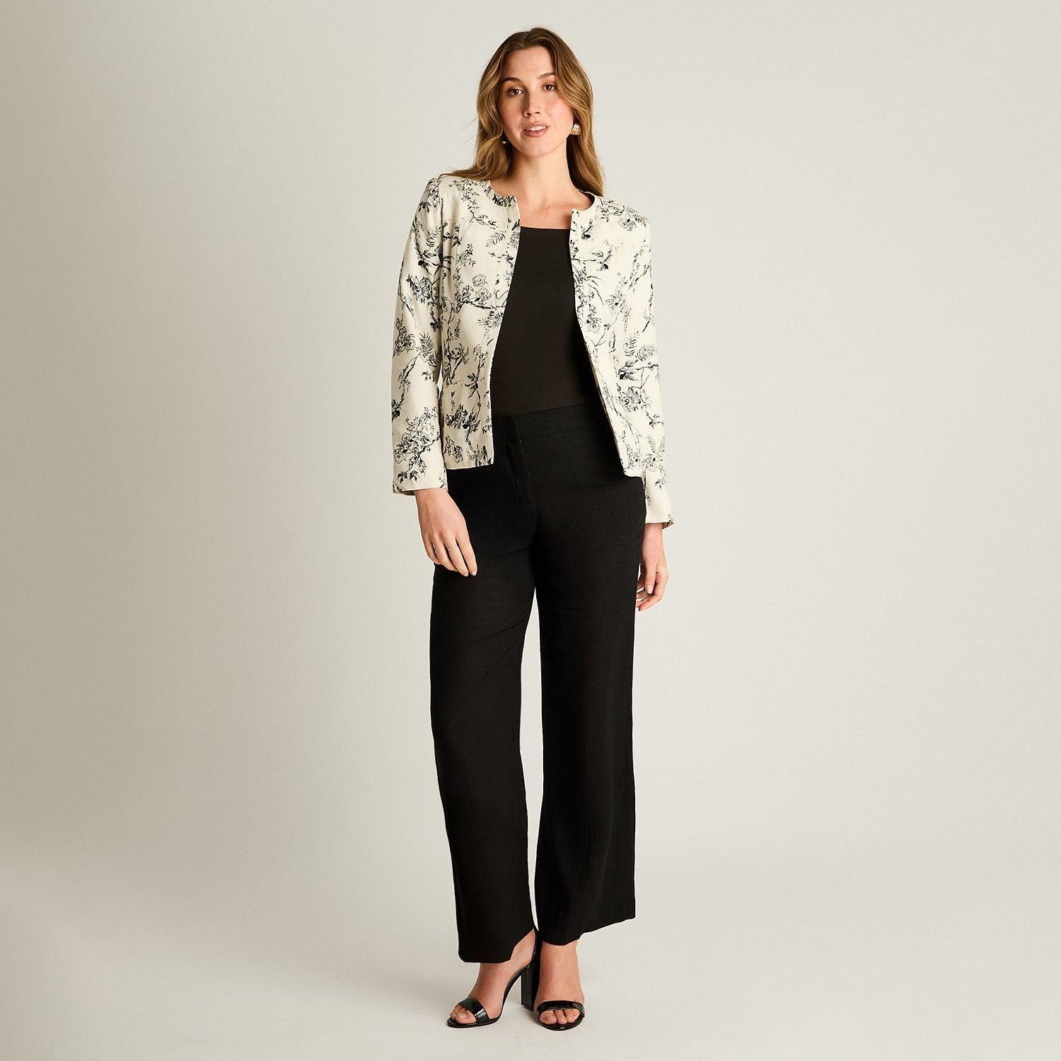 Casaca Estampada Negra-3