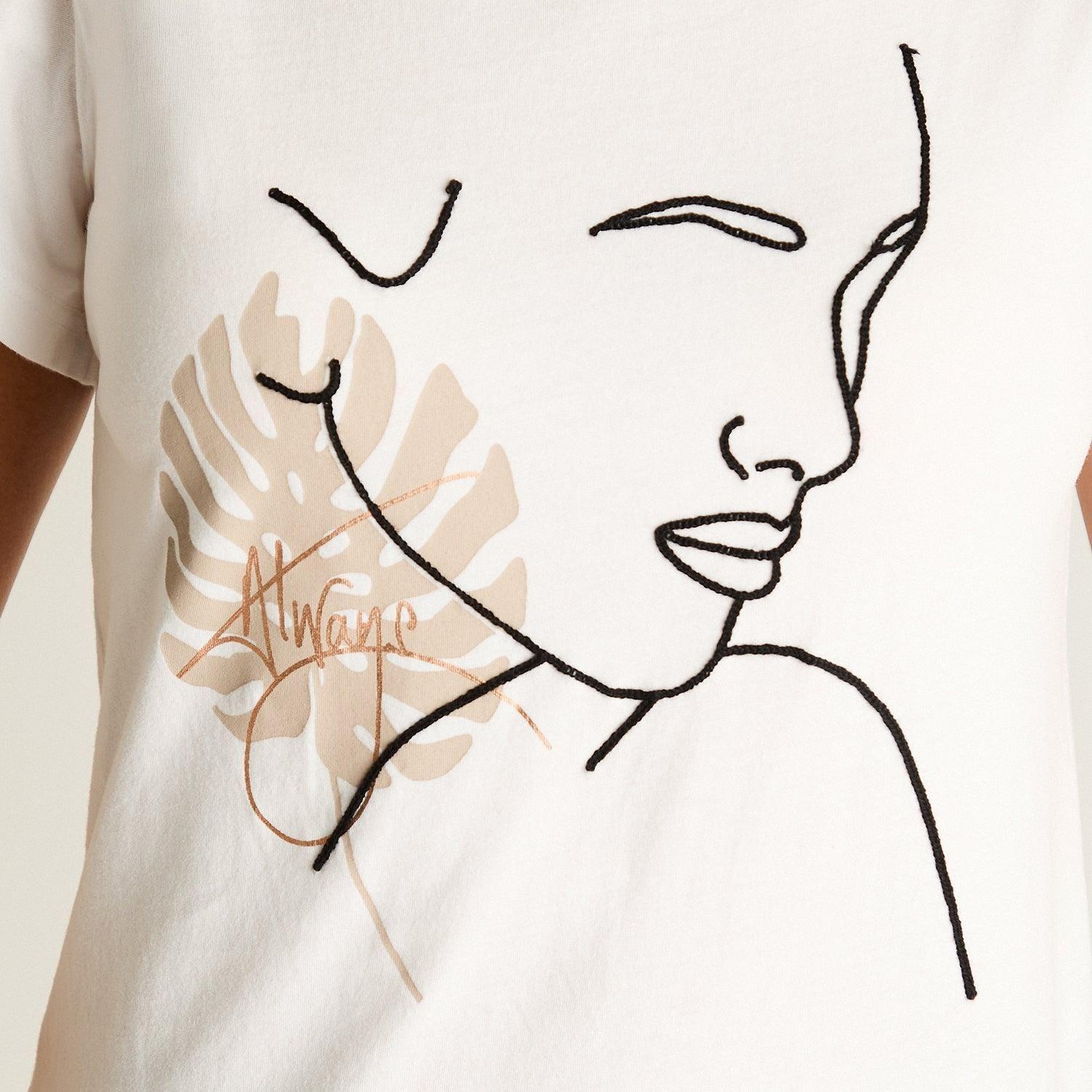 Polera Blanco Manga Corta Sin Forro Calce Normal-2