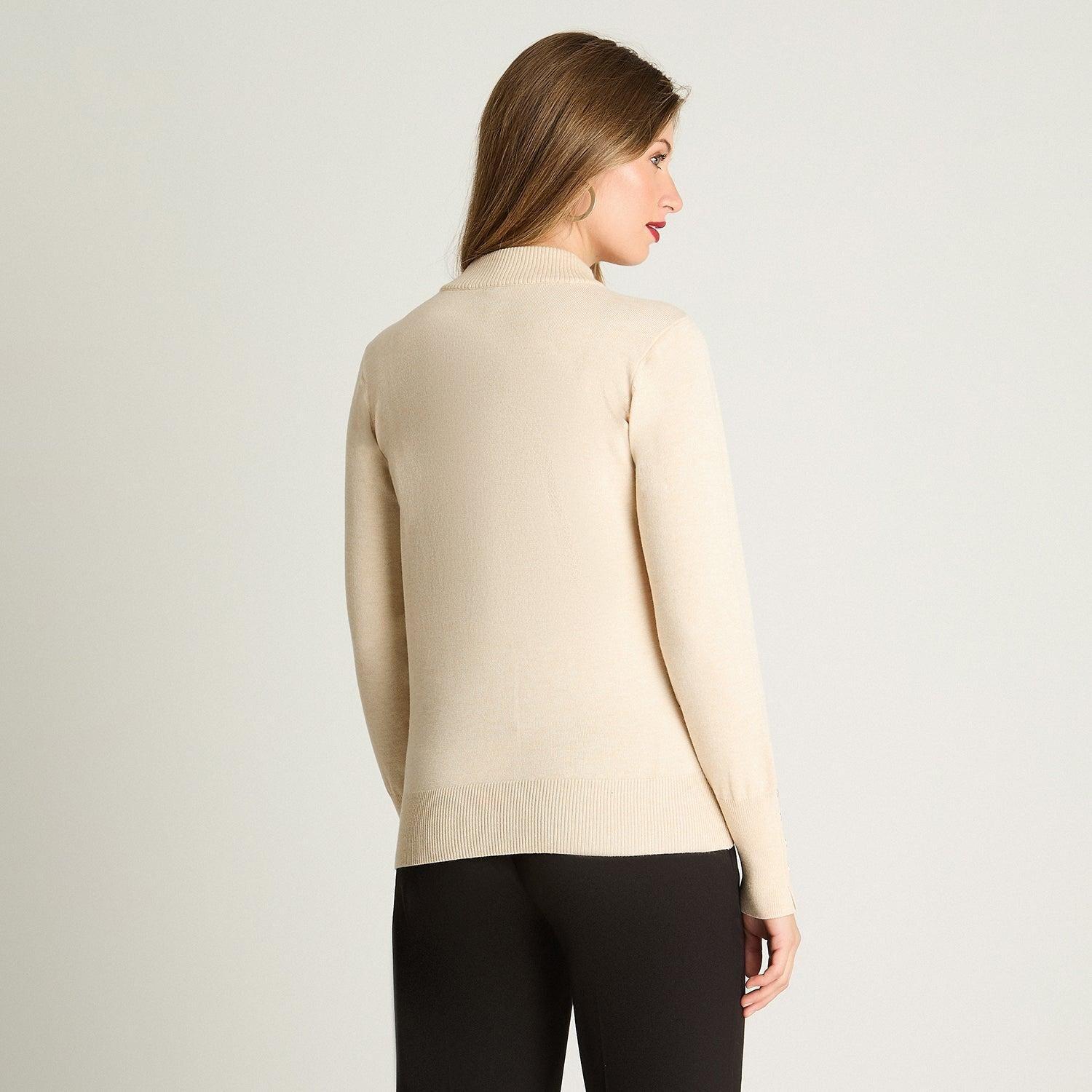 Sweater Manga Larga Cuello Mock Arena-1
