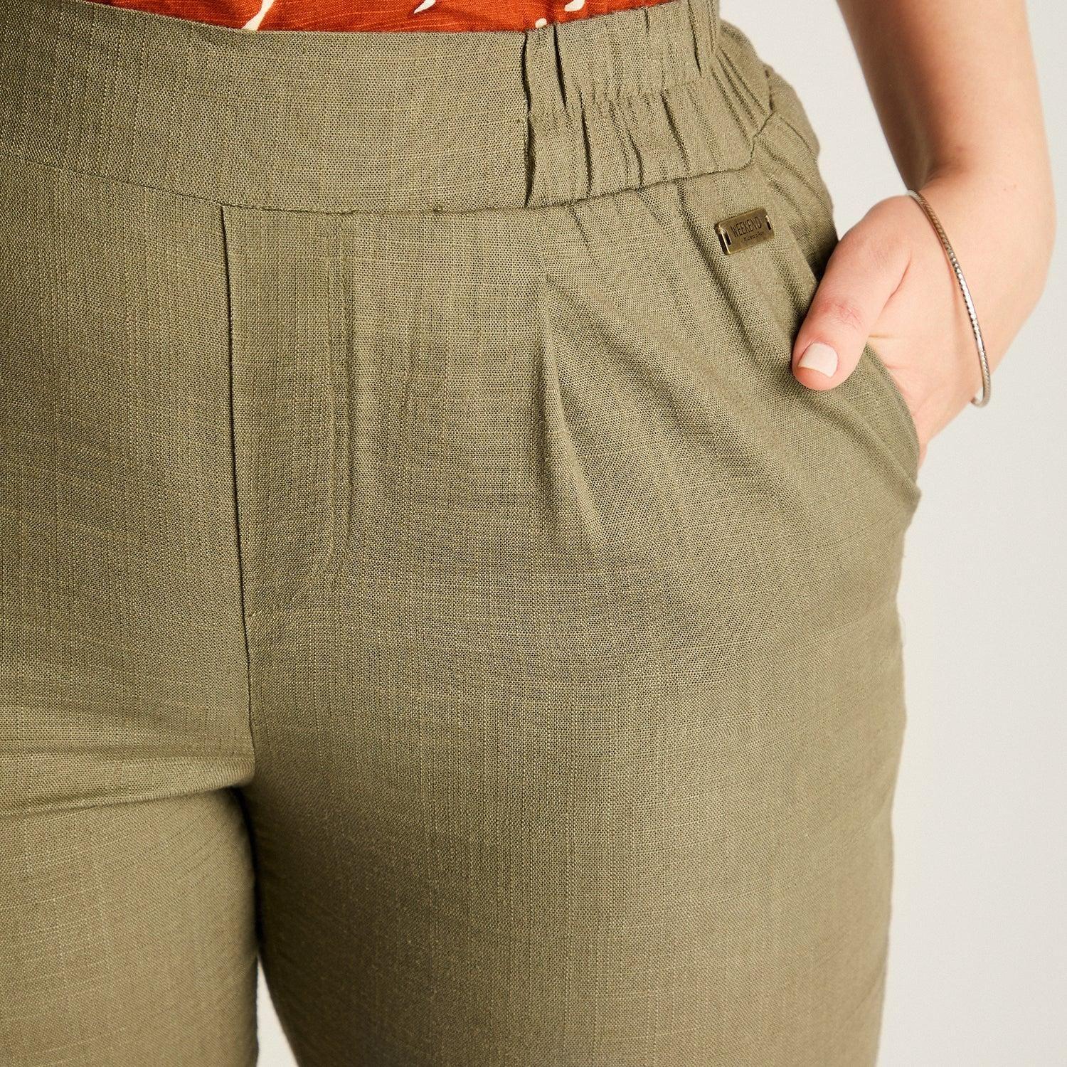 Pantalón Sport Verde Recto No Elasticado Calce Normal-2