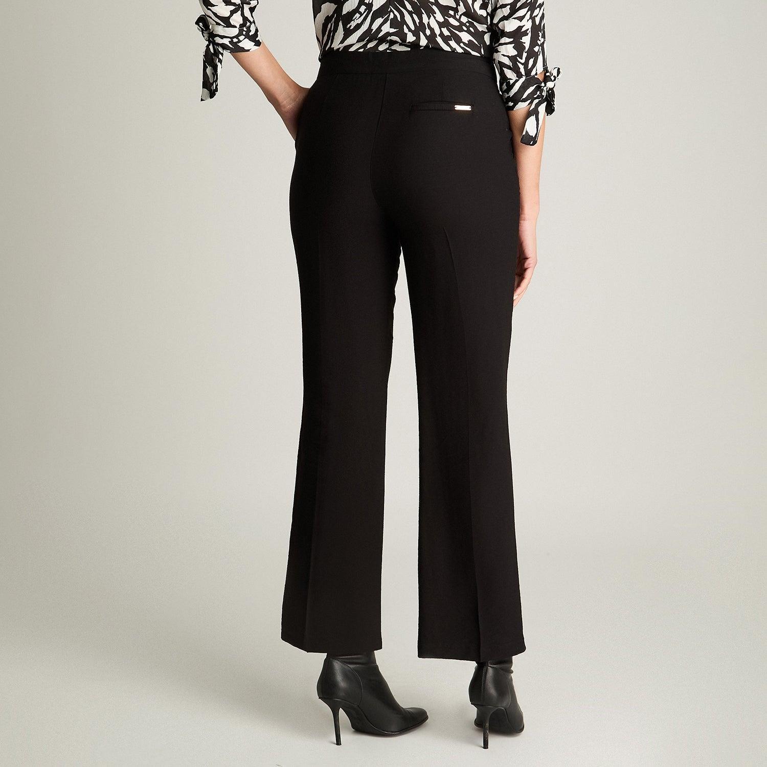 Pantalón Formal Recto Con Botones Decorativos Negro-1