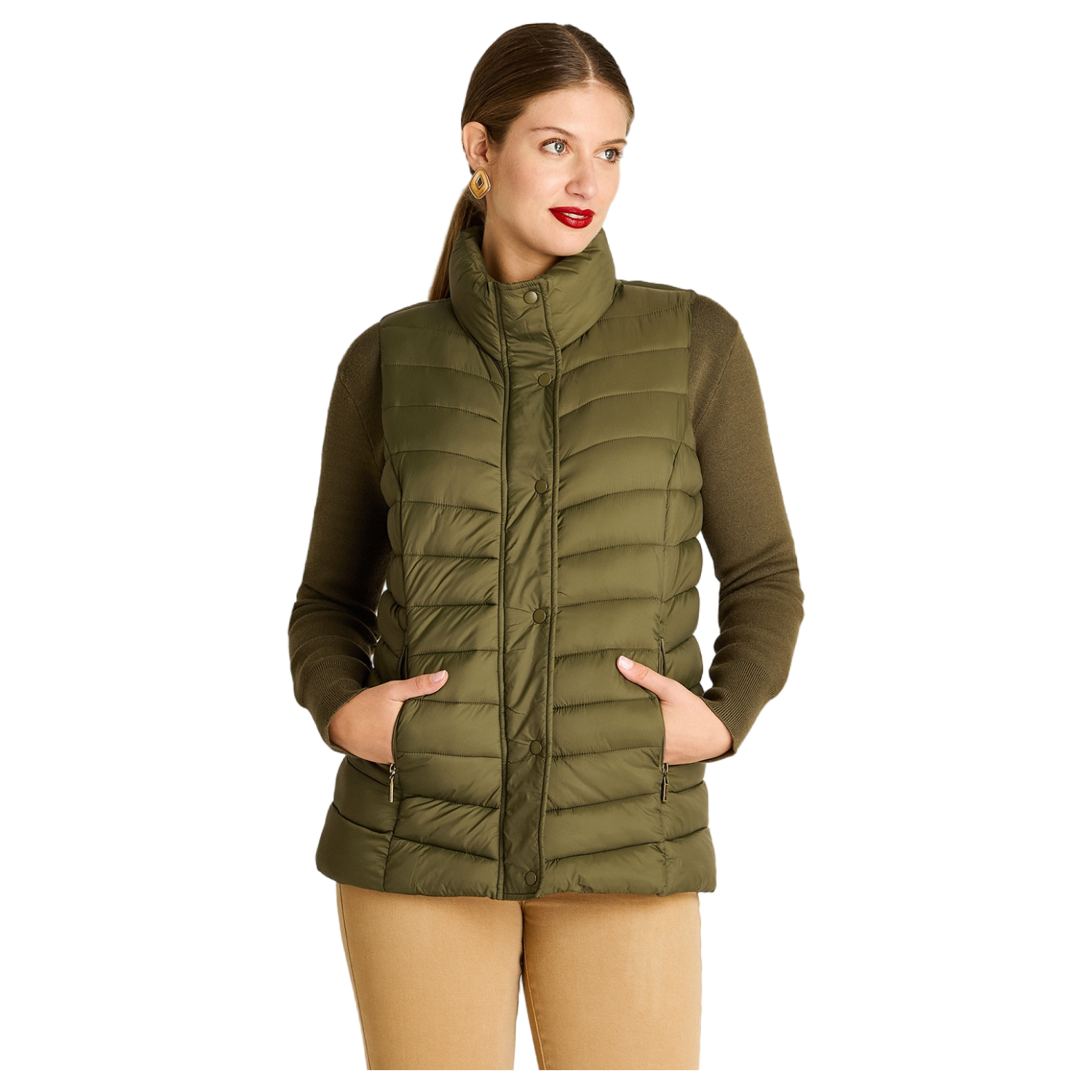 Parka Sin Mangas Diseño Quilted-0