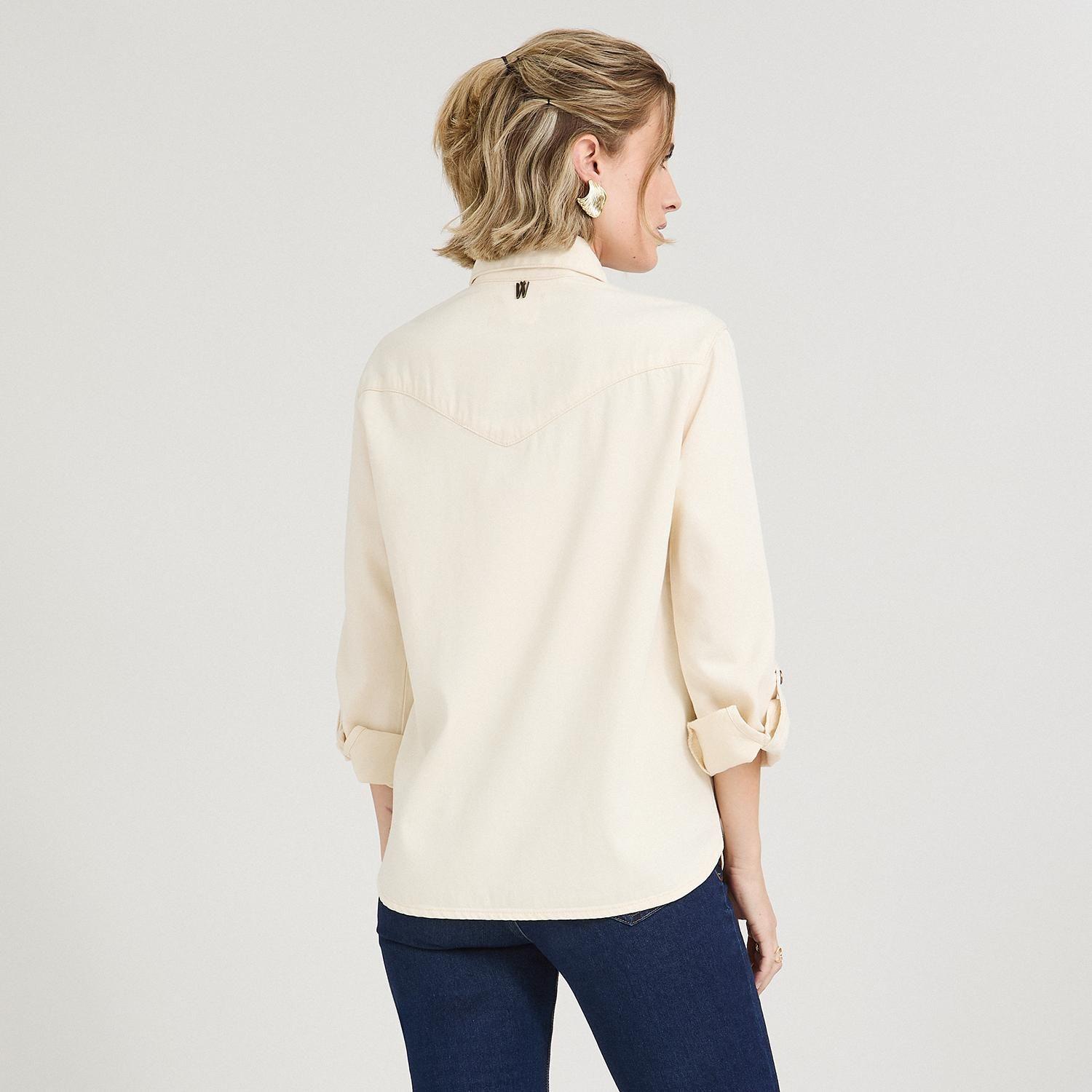 Casaca Mezclilla Manga Larga Lyocell Beige-1