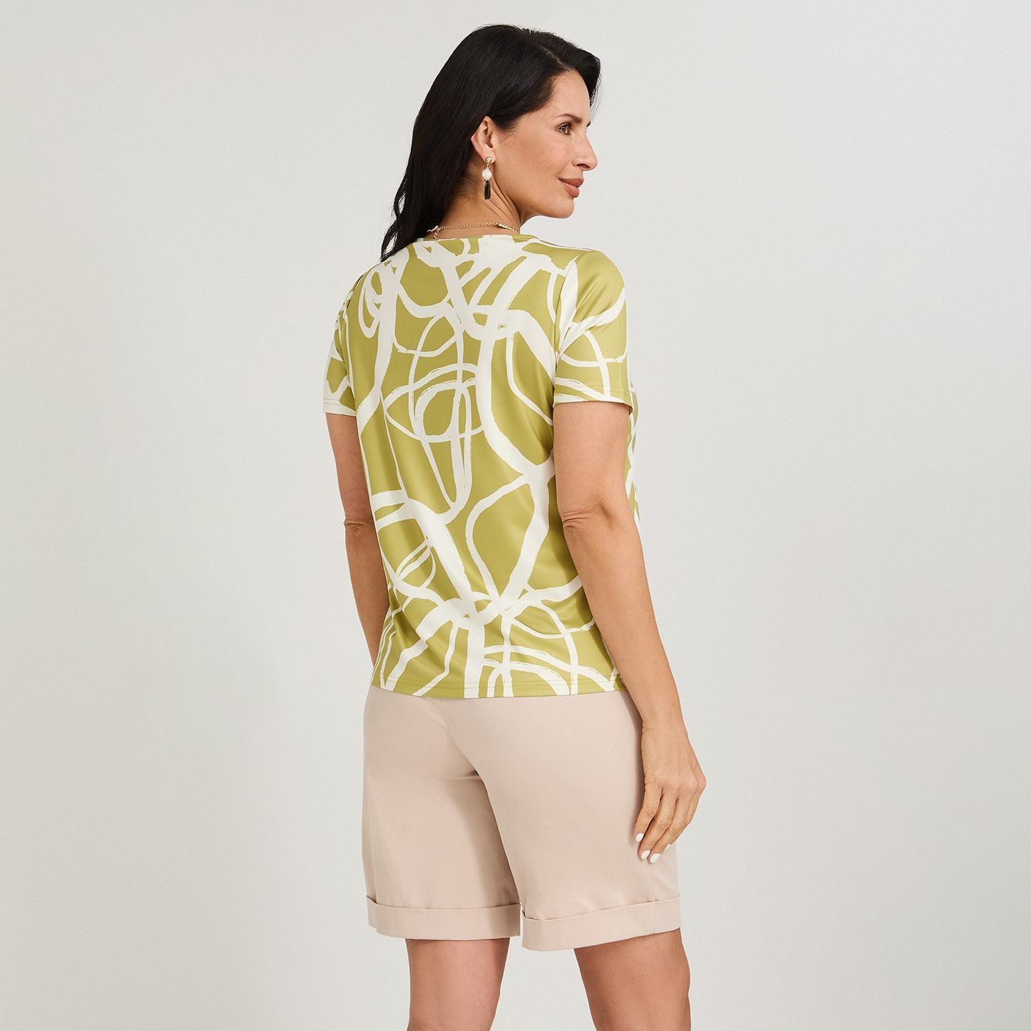 Polera Polyspandex con Aplicación en Escote Verde-1