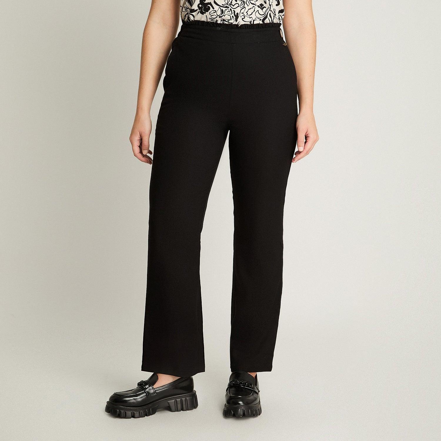 Pantalón Recto Negro-0