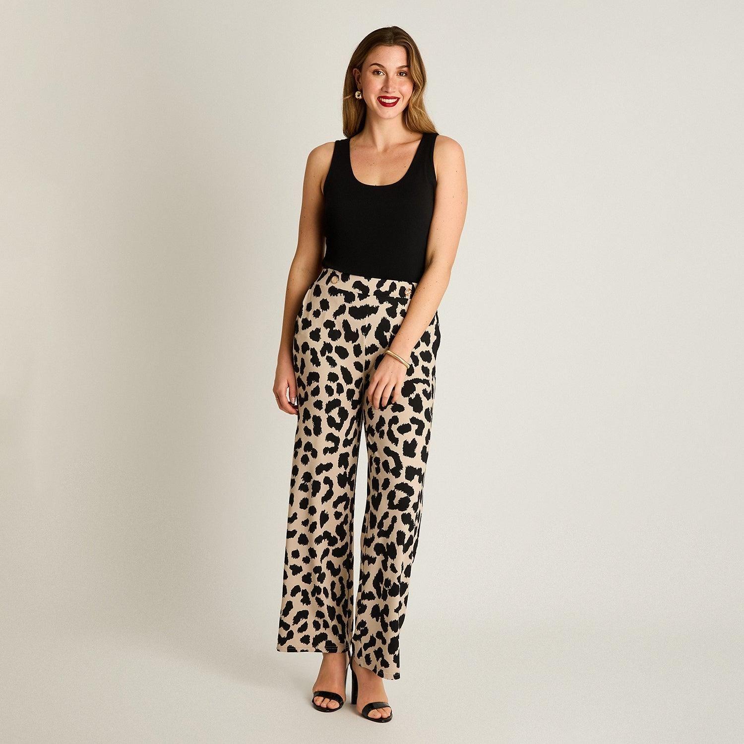 Pantalón Palazzo Casual Arena Animal Print-3
