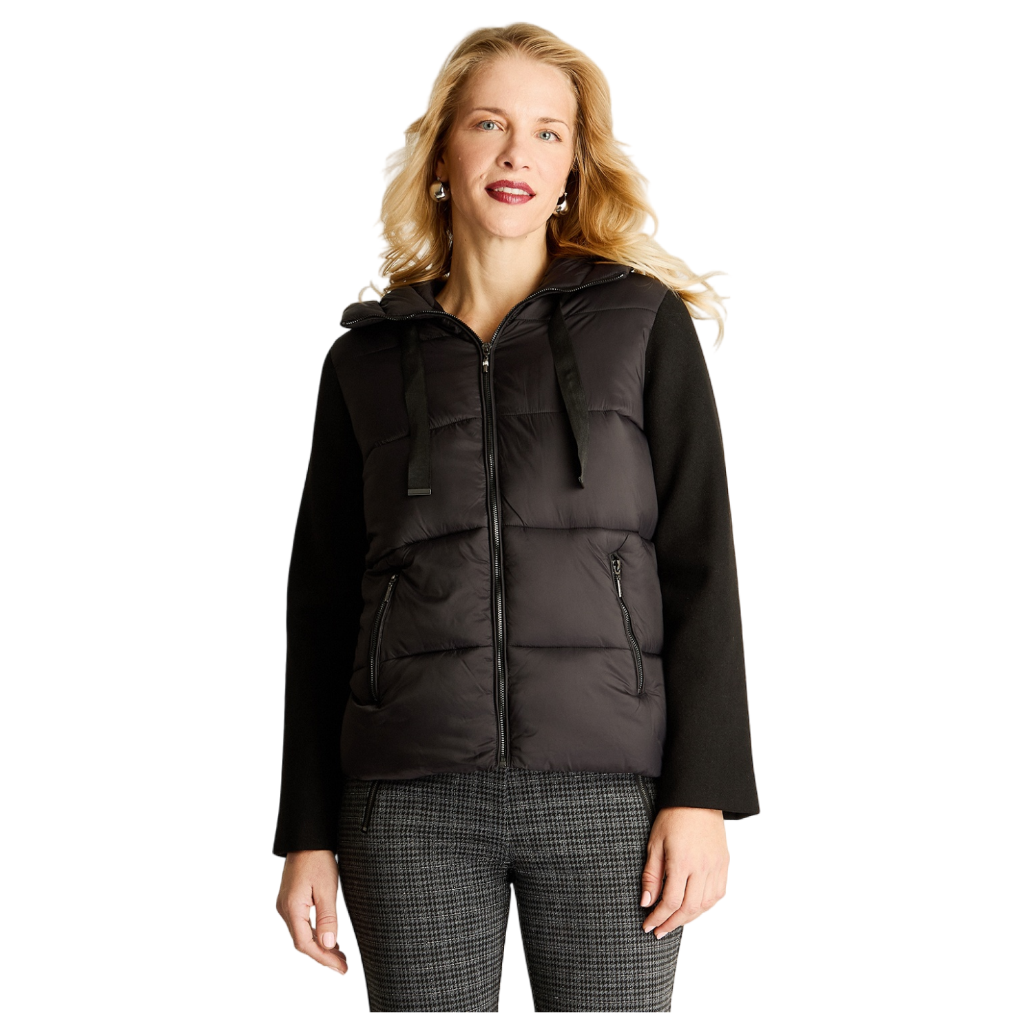 Parka Negra Con Manga De Abrigo Negro-0