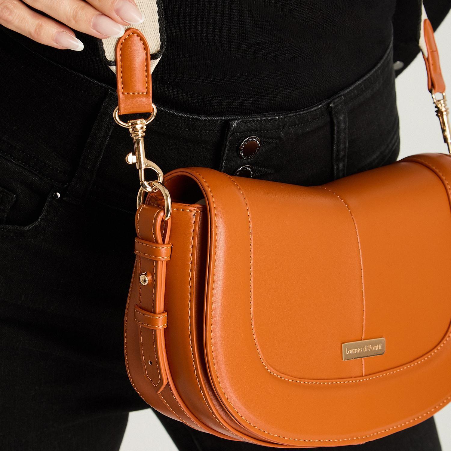 Cartera De Pu Pequeña Con Strap Camel-2