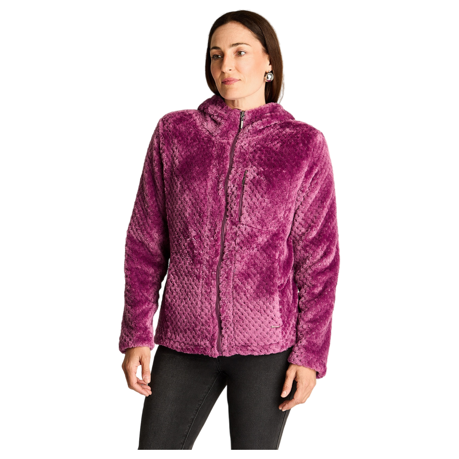 Polerón Polar Waffle Magenta-4