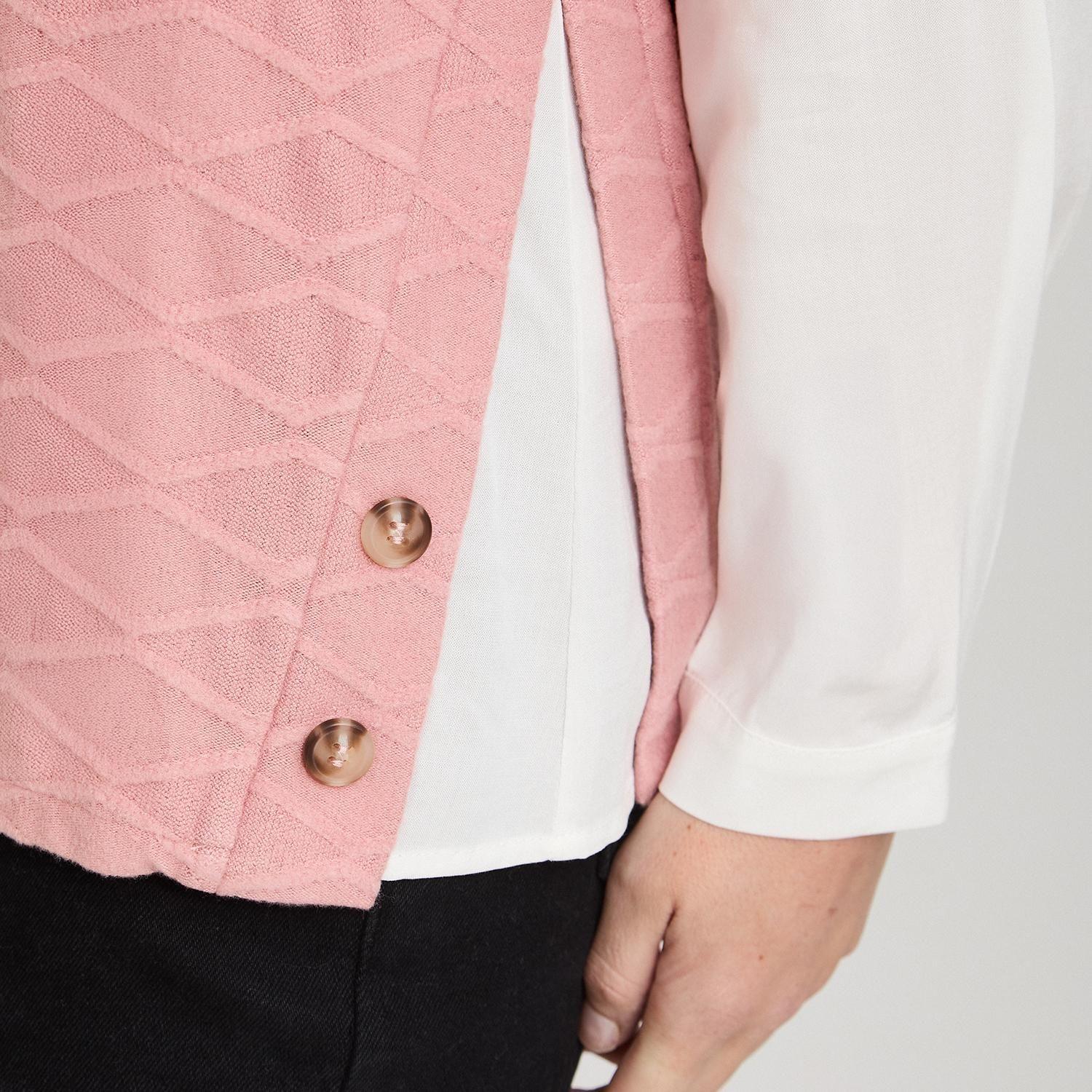 Polera Lanilla con Manga Blusa Rosado-2
