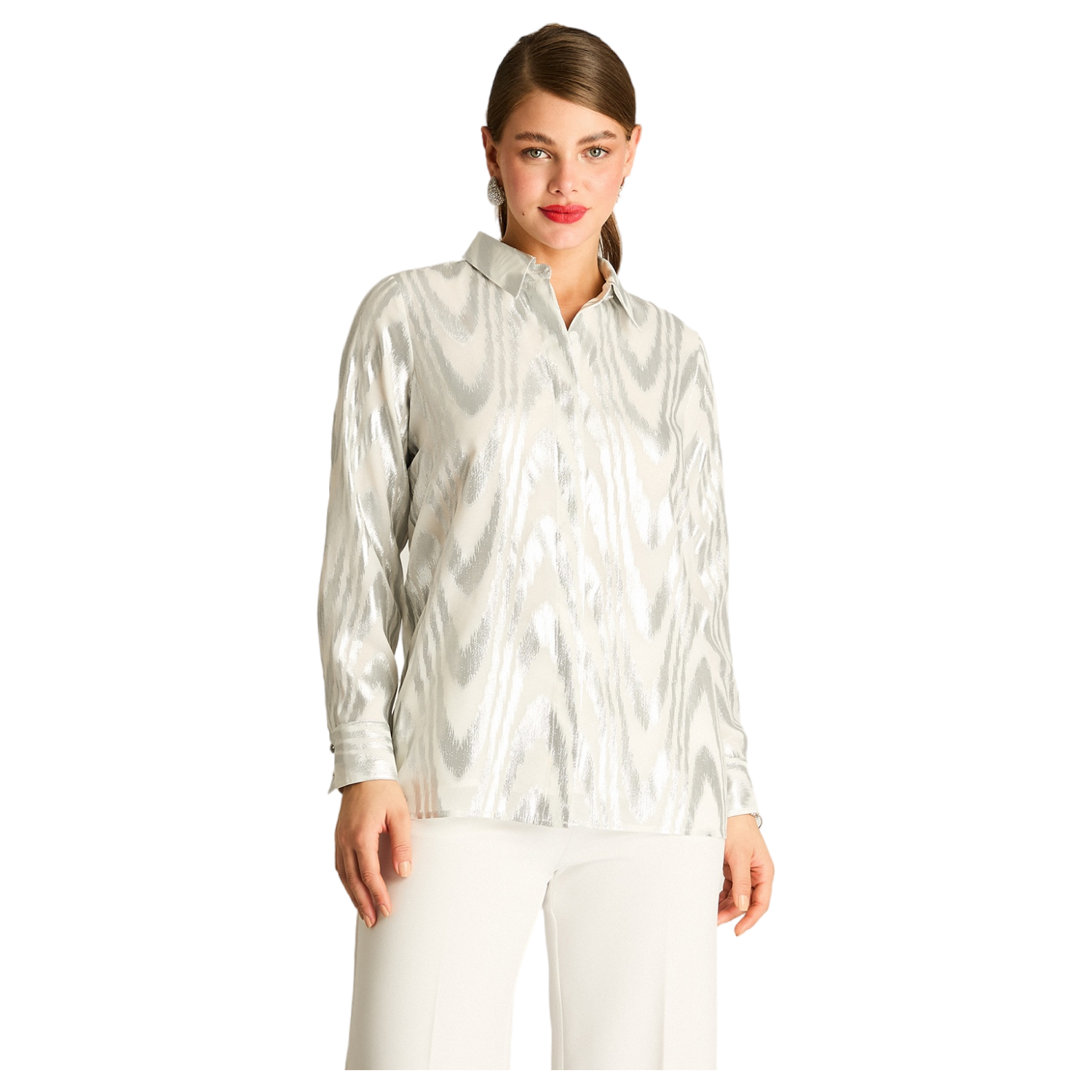 Blusa Plata Brillante de Fiesta-0