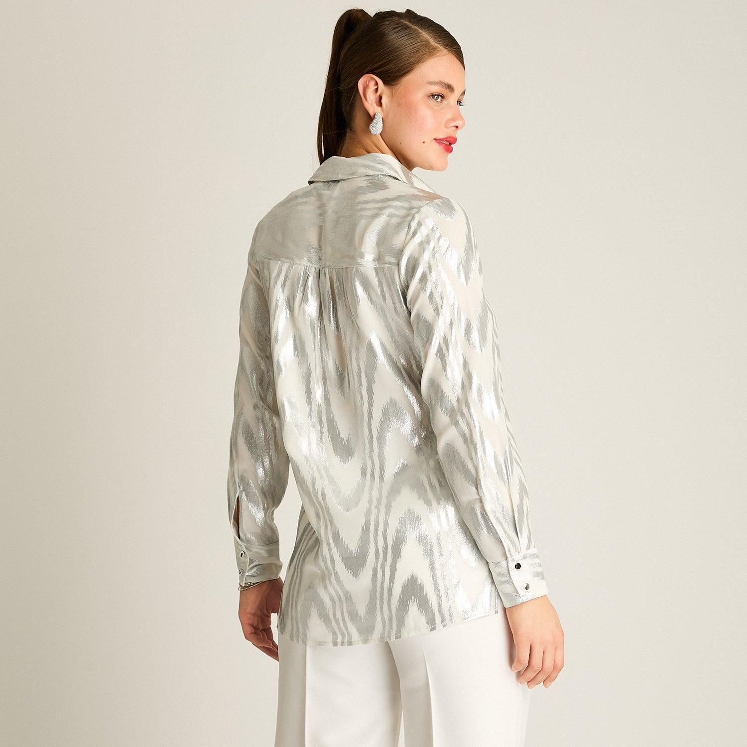 Blusa Plata Brillante de Fiesta-1