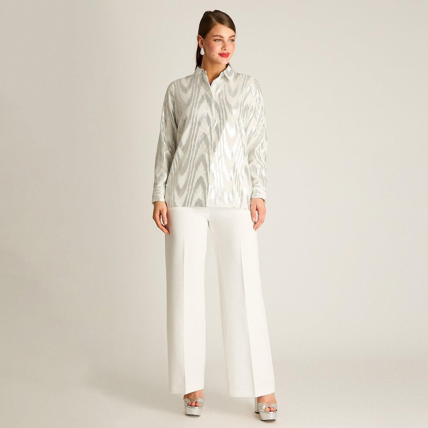 Blusa Plata Brillante de Fiesta-3