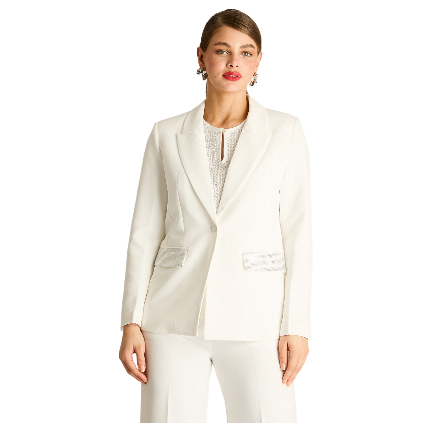 Blazer Crudo de Fiesta con Forro-0