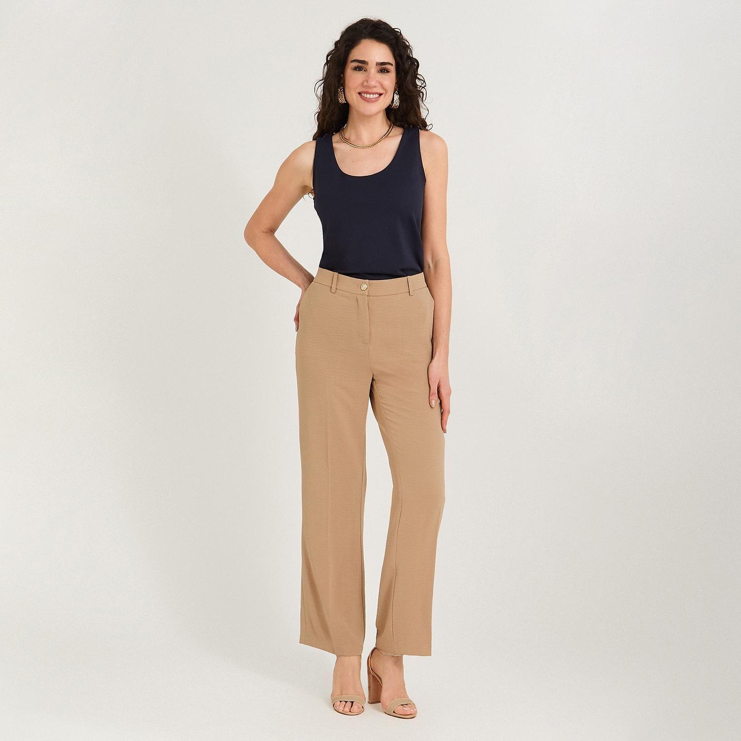Pantalón Formal Palazzo Liviano Camel-2