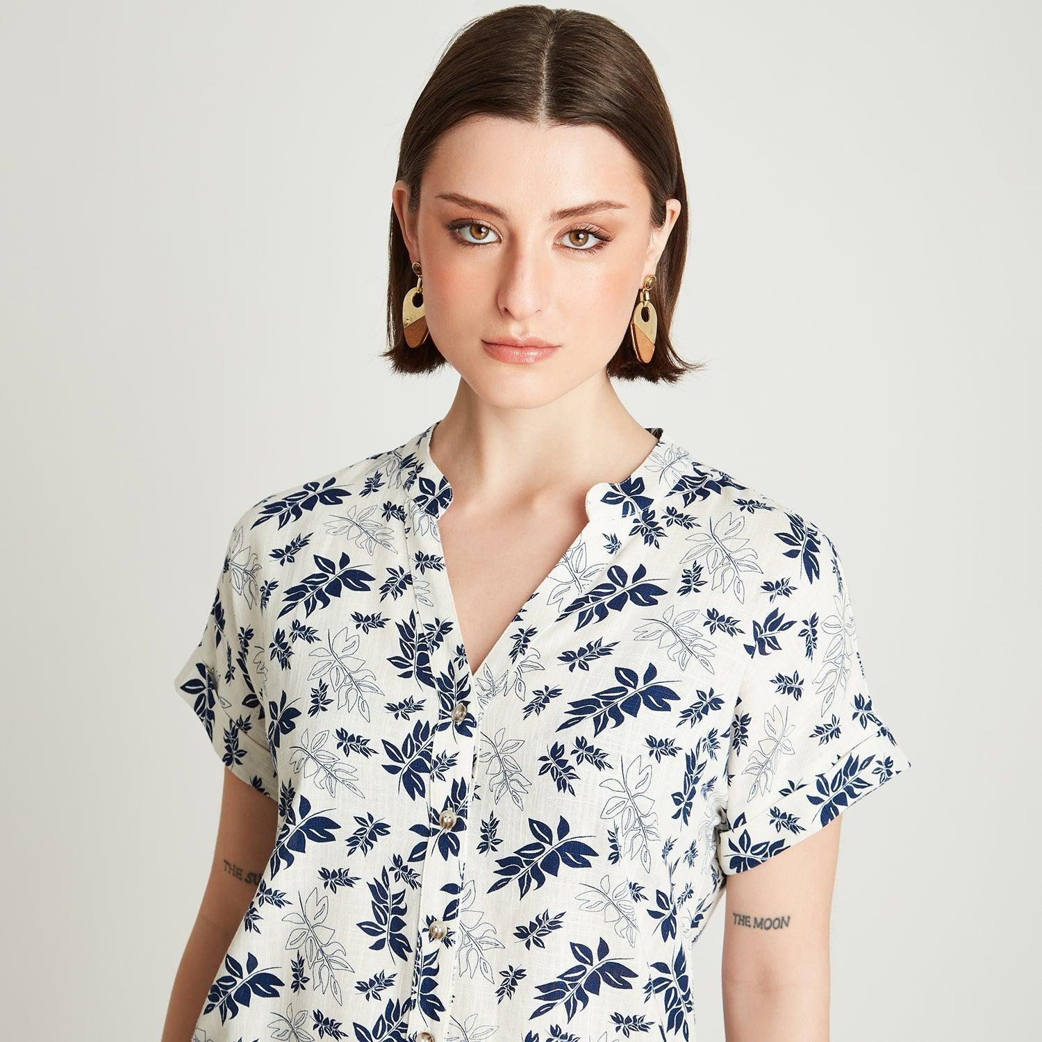 Blusa Crudo Manga Kimono Cuello Mao-2