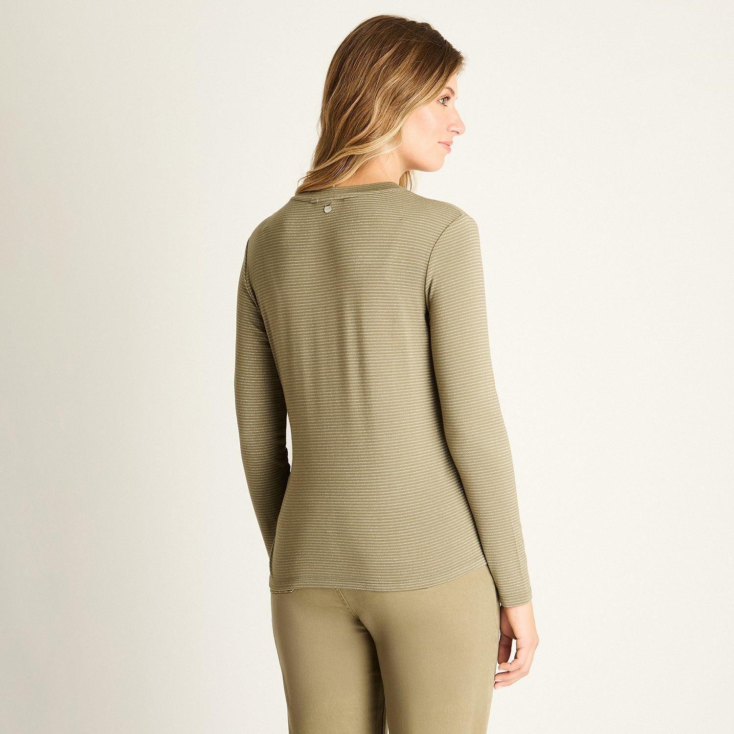 Polera Verde con Nudo Lateral-1