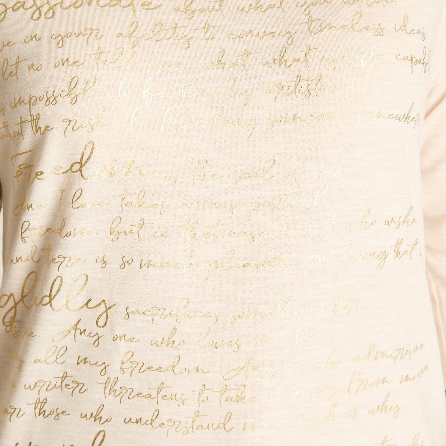 Polera Arena Manga 3/4 Estampada-2