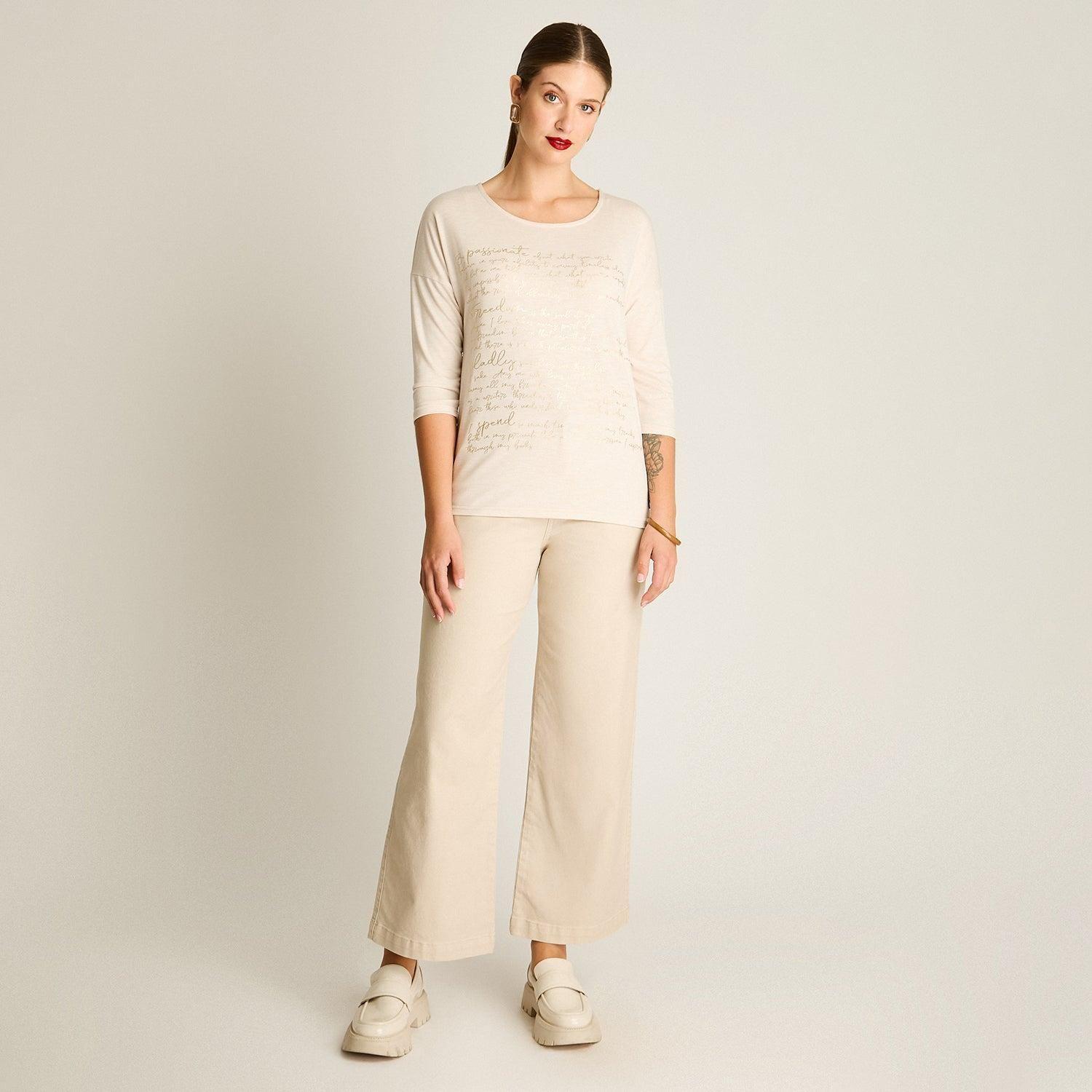 Polera Arena Manga 3/4 Estampada-3