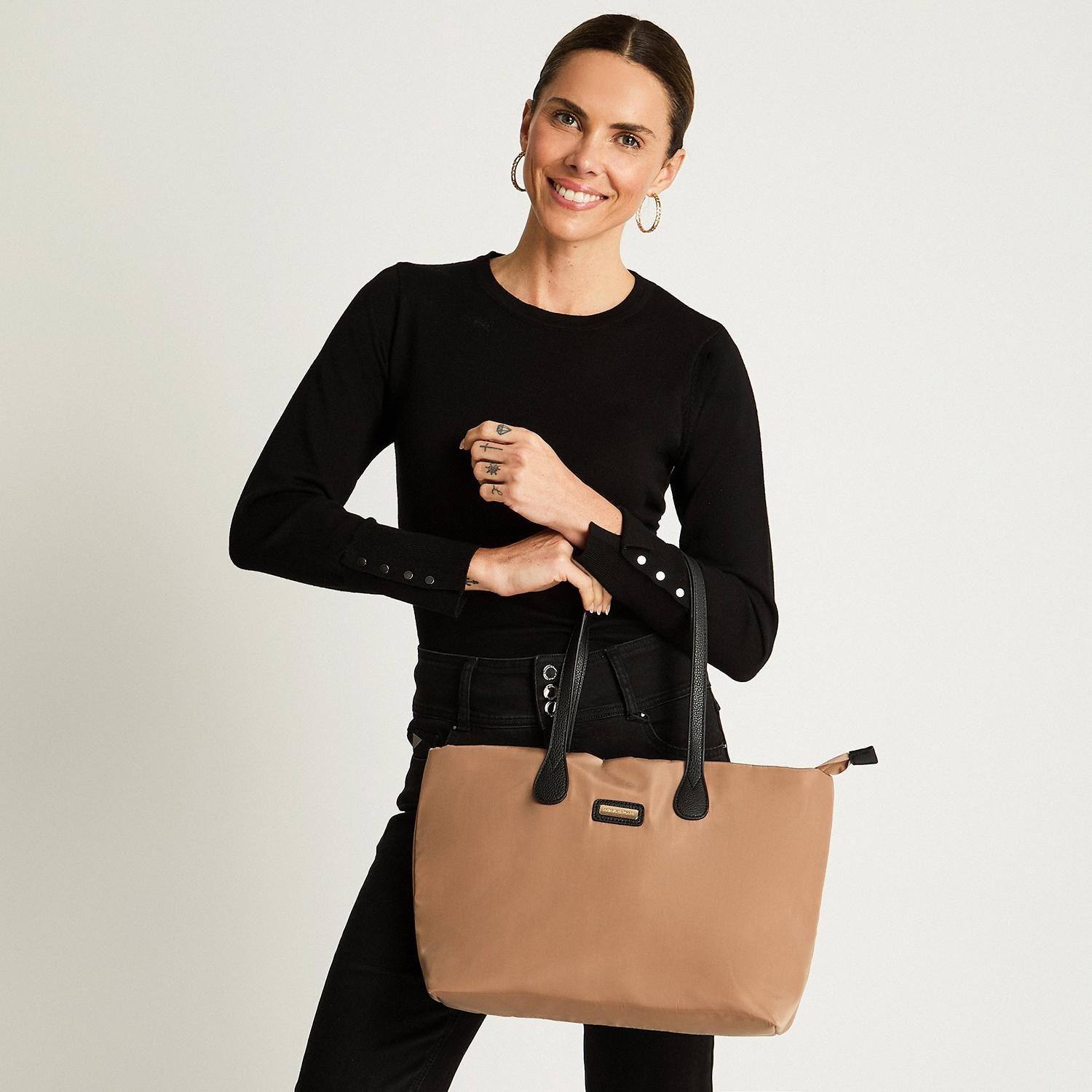 Cartera Con Strap De Pu Camel-3