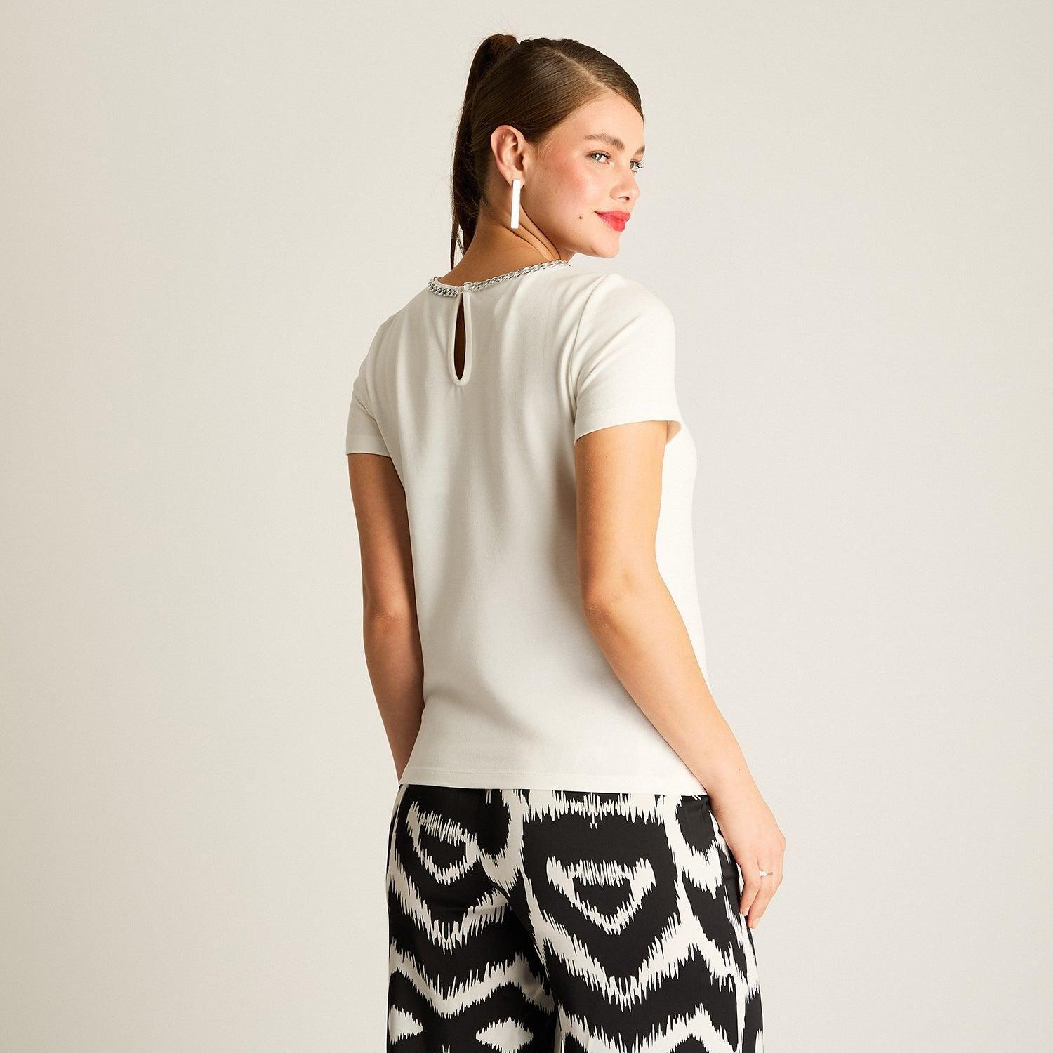 Polera Crudo Cuello Brillante-1