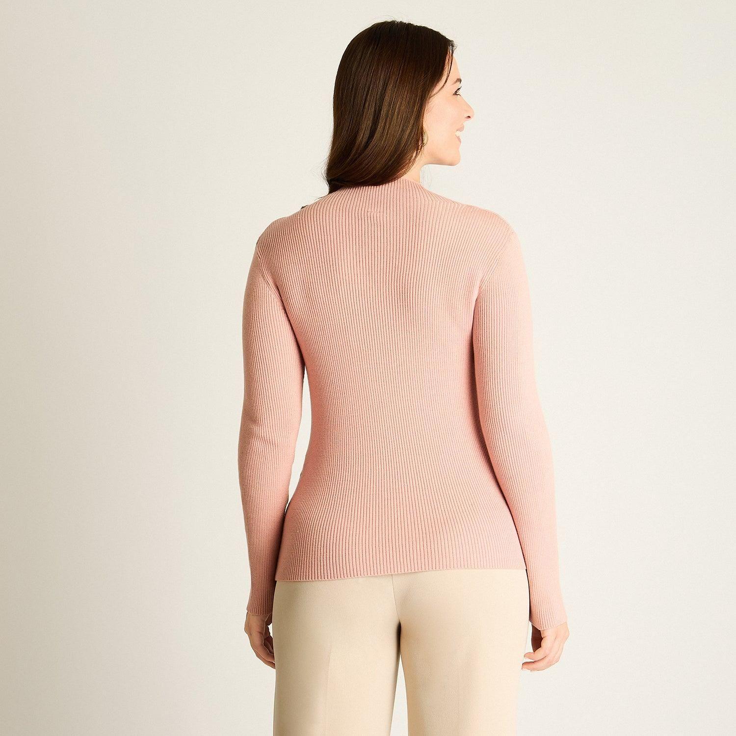 Sweater Rosado con Detalles Decorativos-1