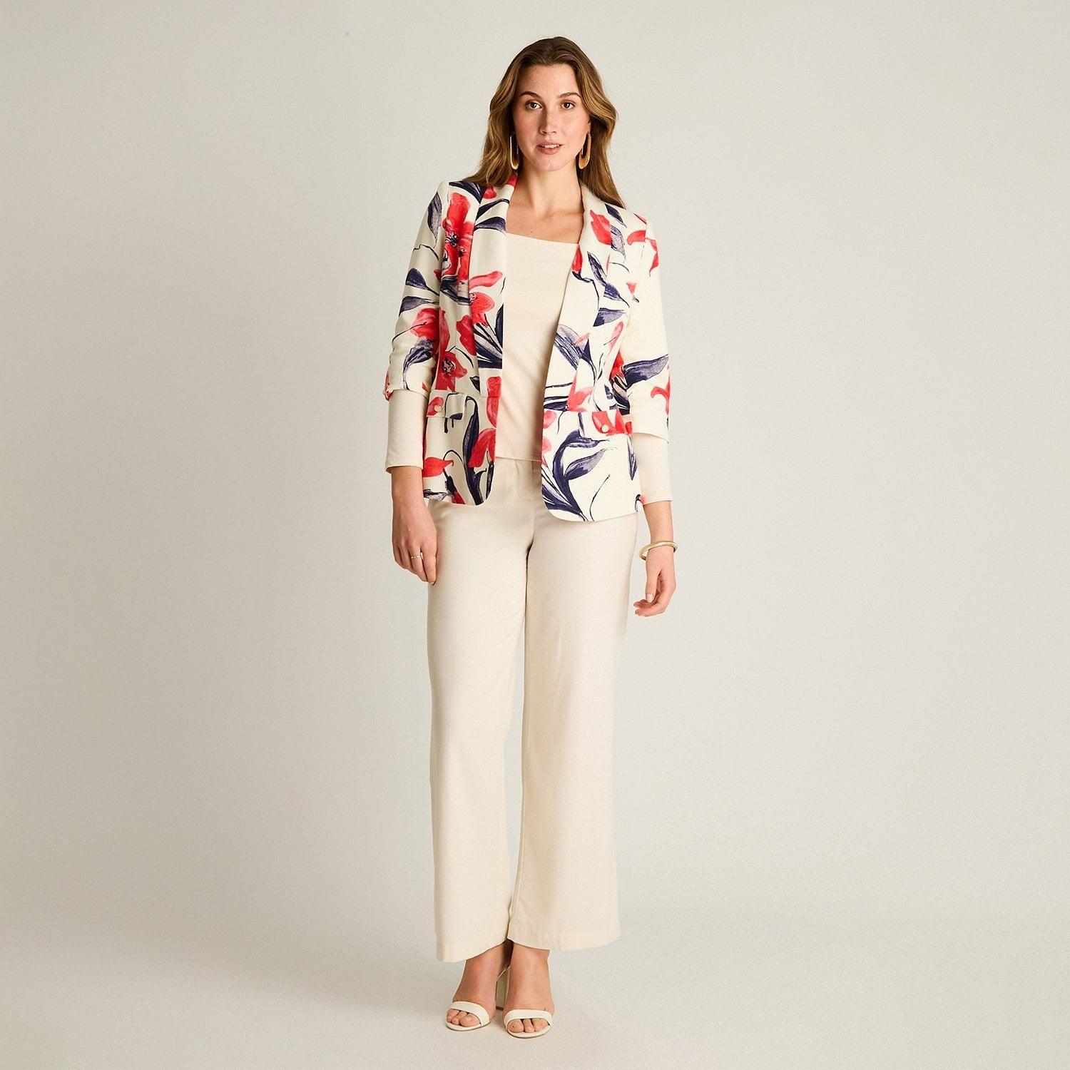 Blazer Coral Manga 3/4 Lino-3