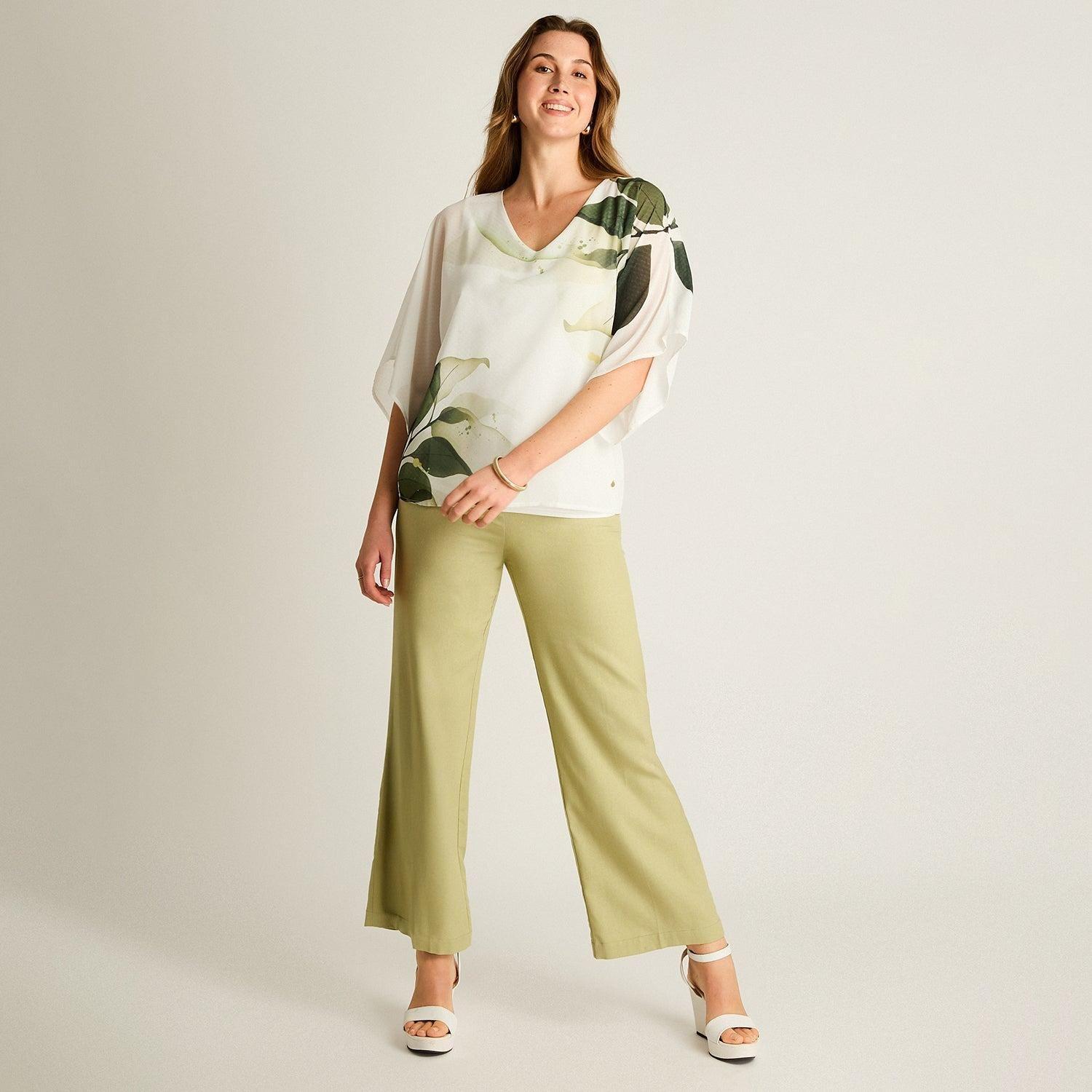 Túnica Verde Hoja Oversize-3