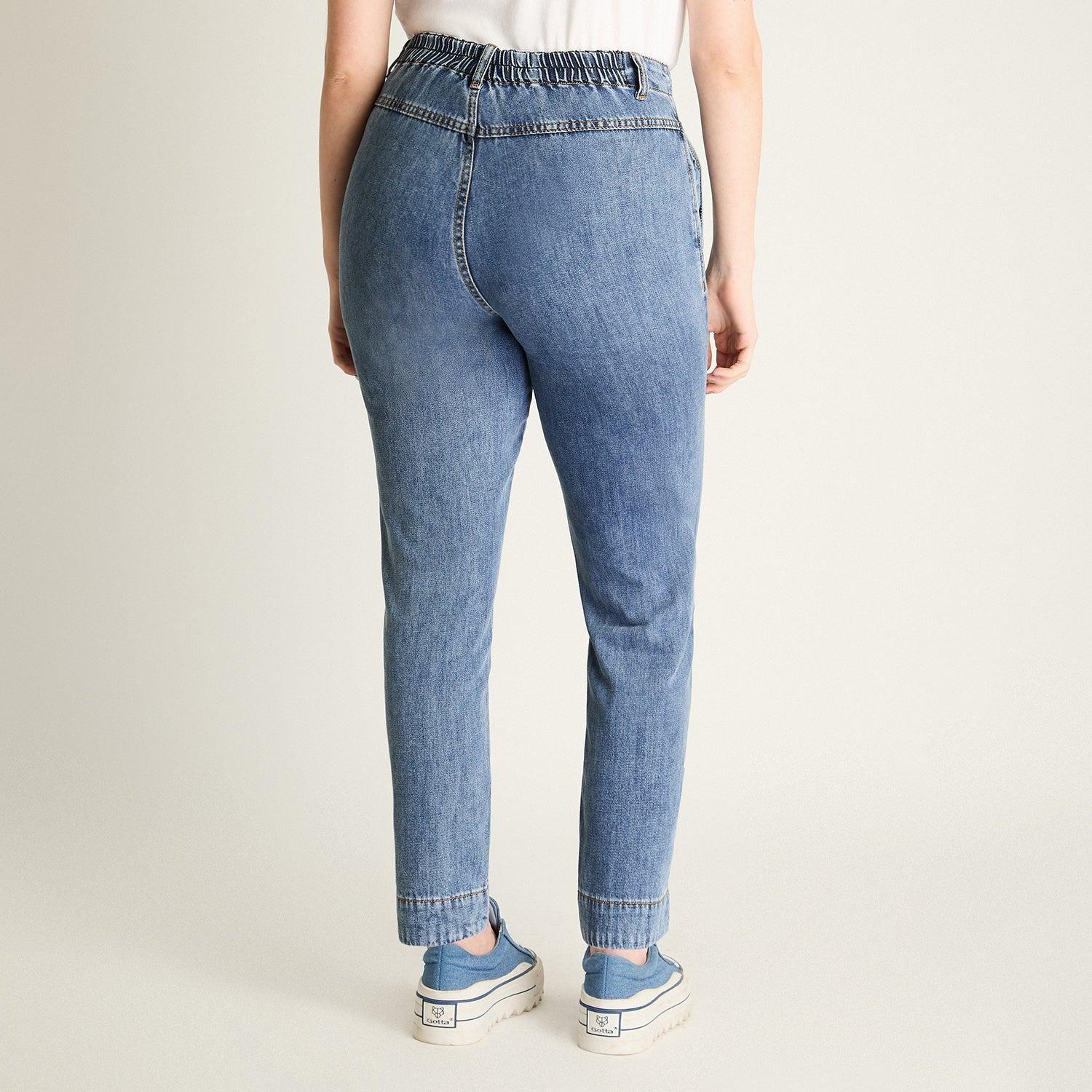 Pantalón Sport Azul de Lyocell-1