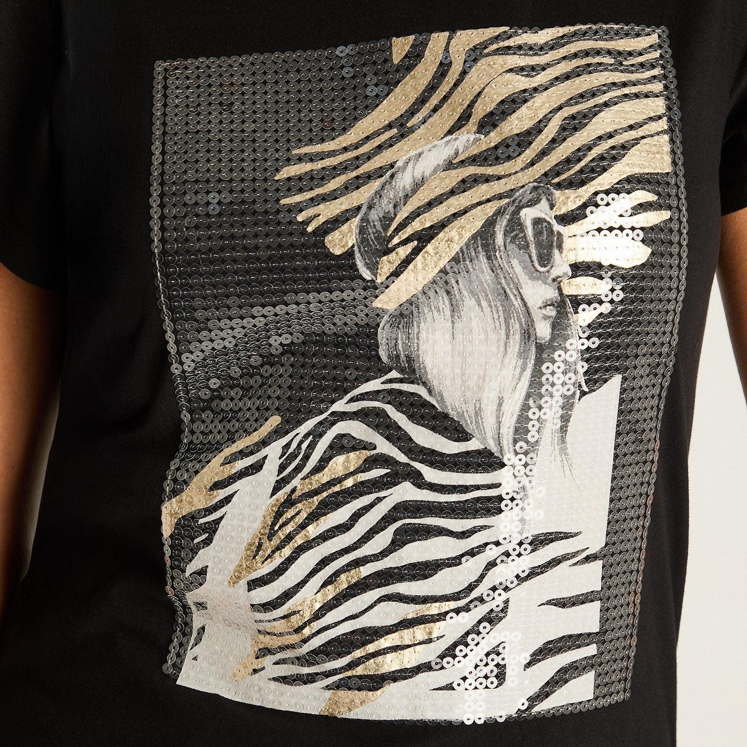 Polera Negro Manga Corta Sin Forro Calce Normal-2