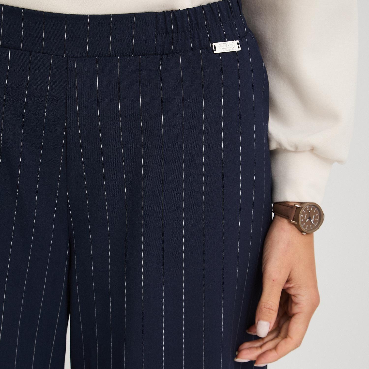Pantalón Sport Palazzo Pretina Elasticada Azul-2