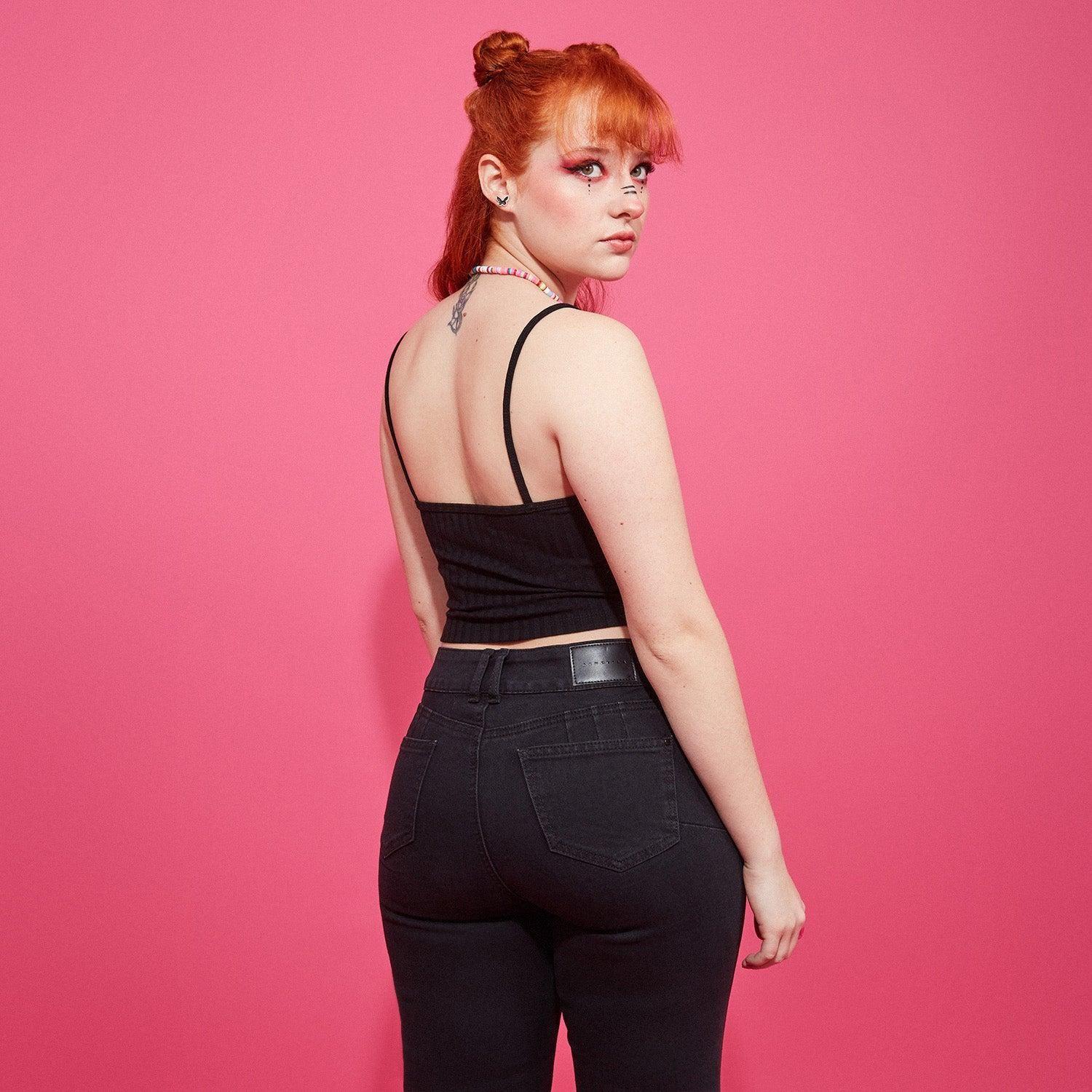 Polera Crop Pabilo Negra-1