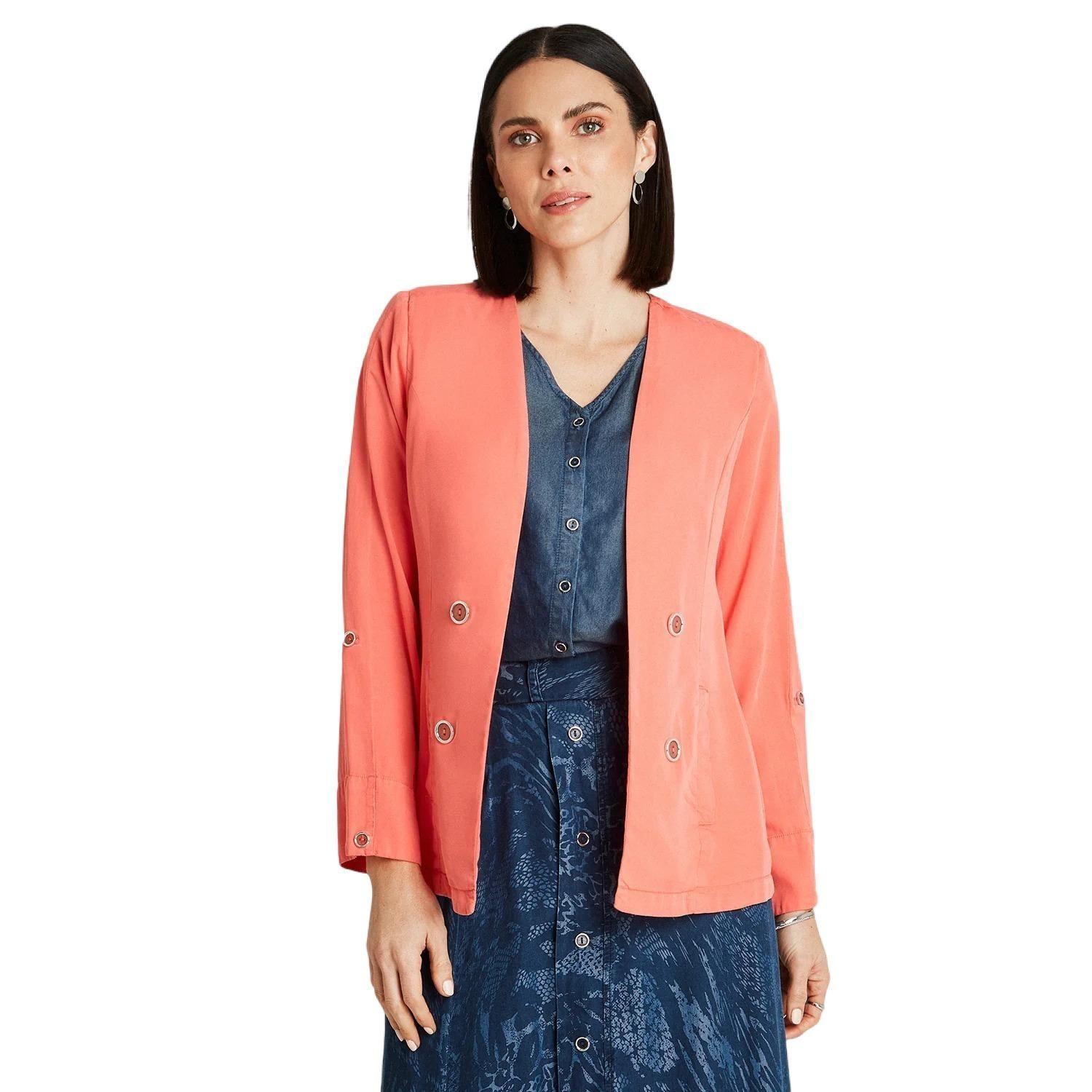 Blazer Coral Manga Larga-0