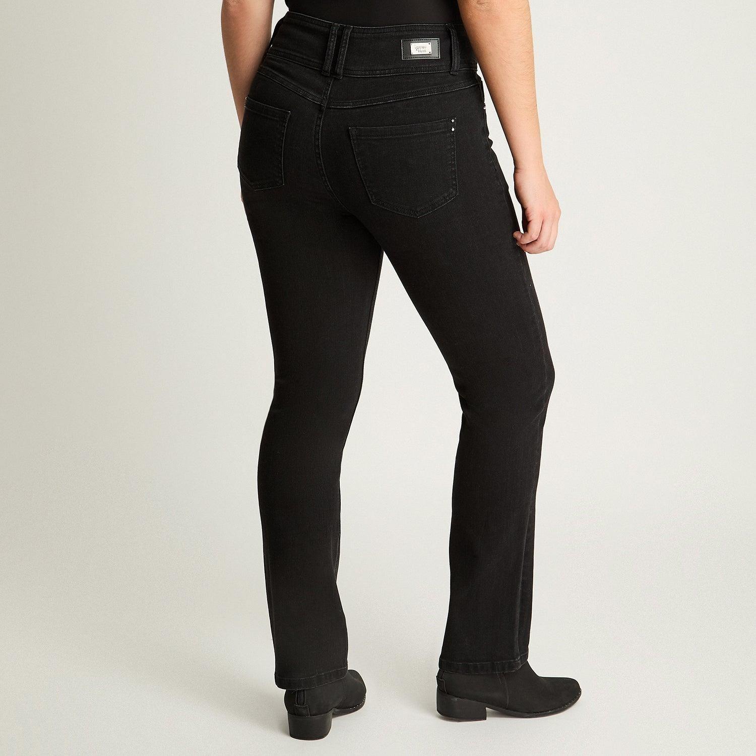 Jeans Straight Negro Tiro Medio-2