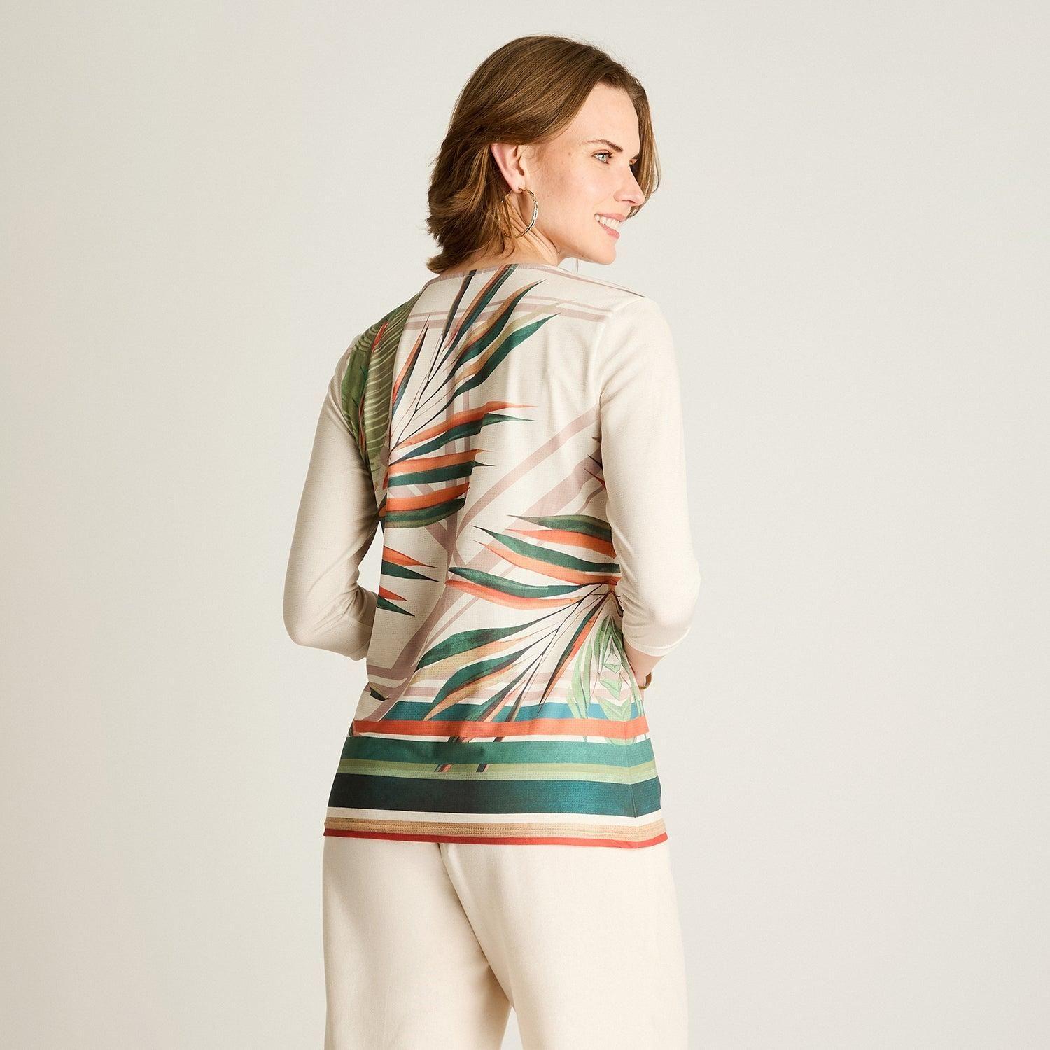 Polera Estampada Arena Manga 3/4-0