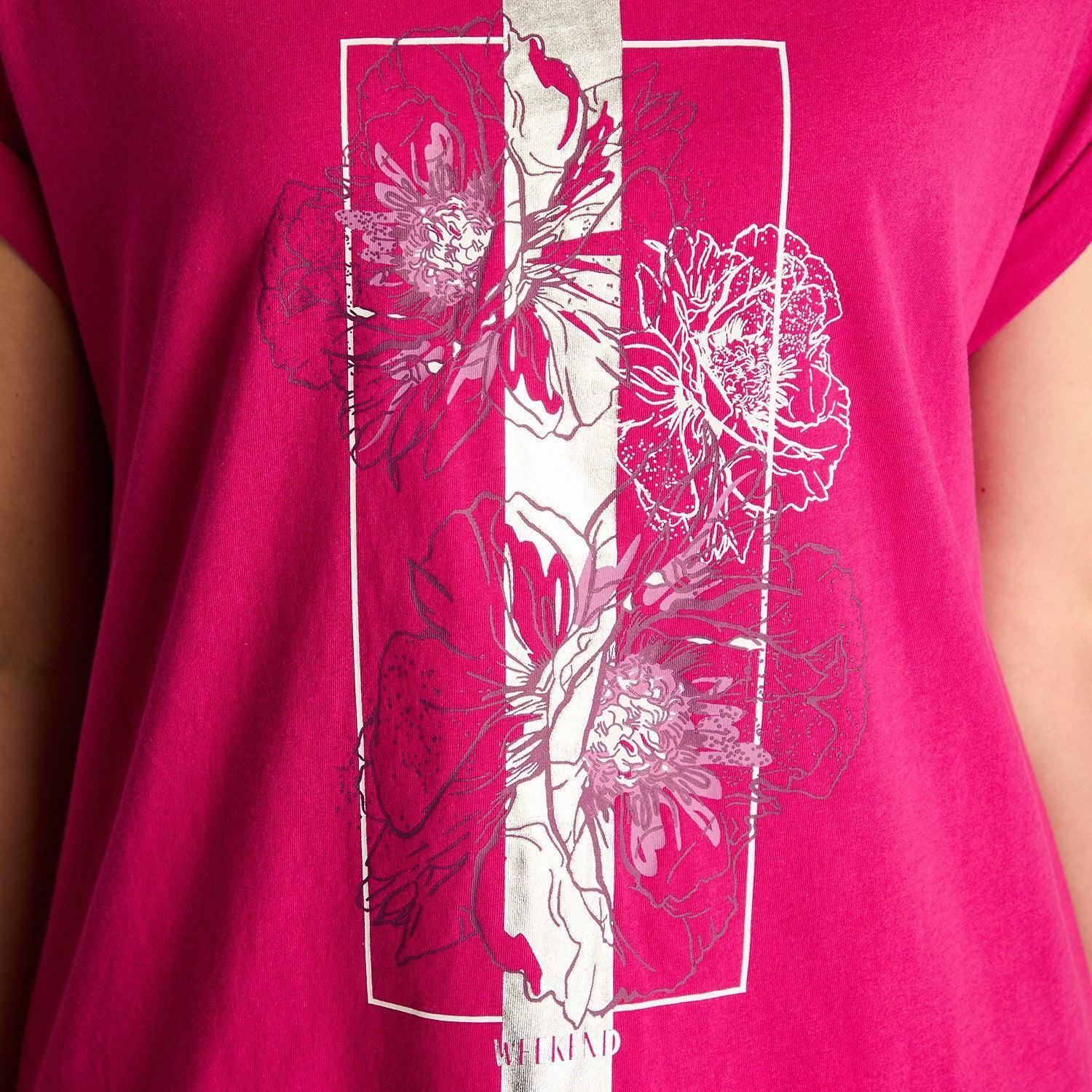 Polera Magenta Manga Corta Calce Normal-2
