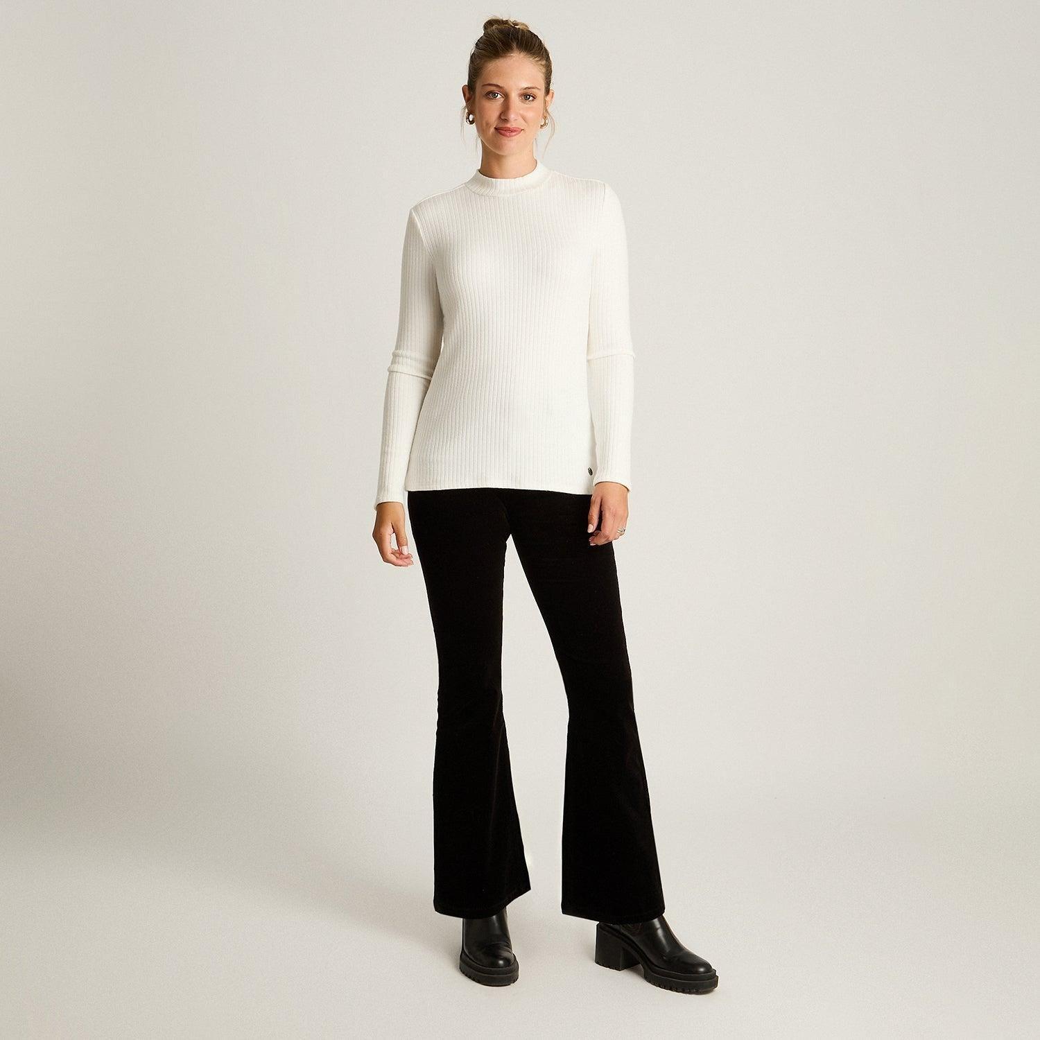 Polera Crudo Lanilla Cuello Alto Manga Larga Básica-3