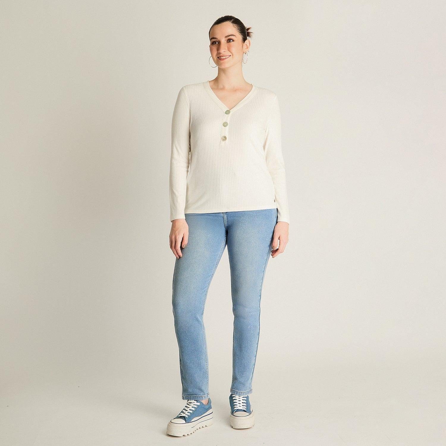 Polera Crudo Escote V-3