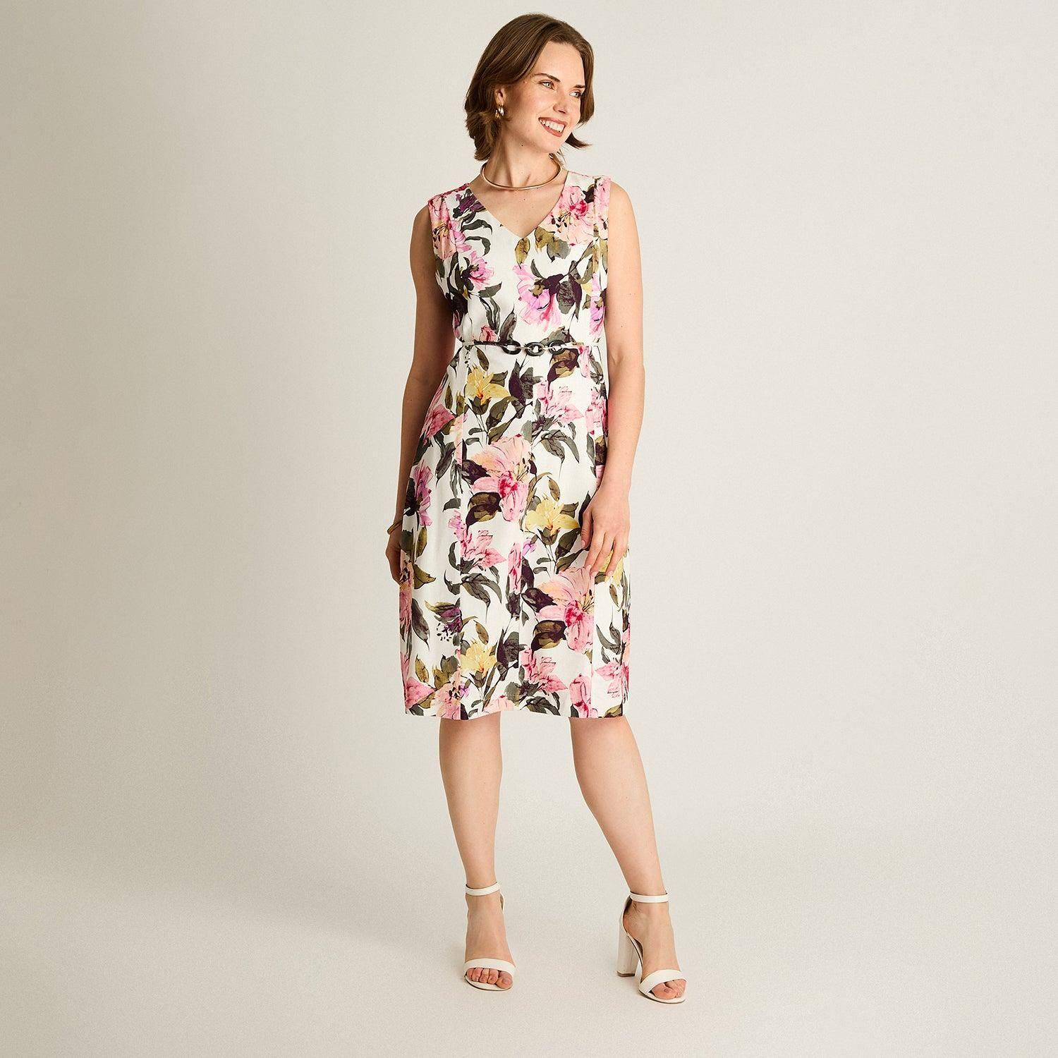 Vestido Midi Crudo con Estampa Floral-3