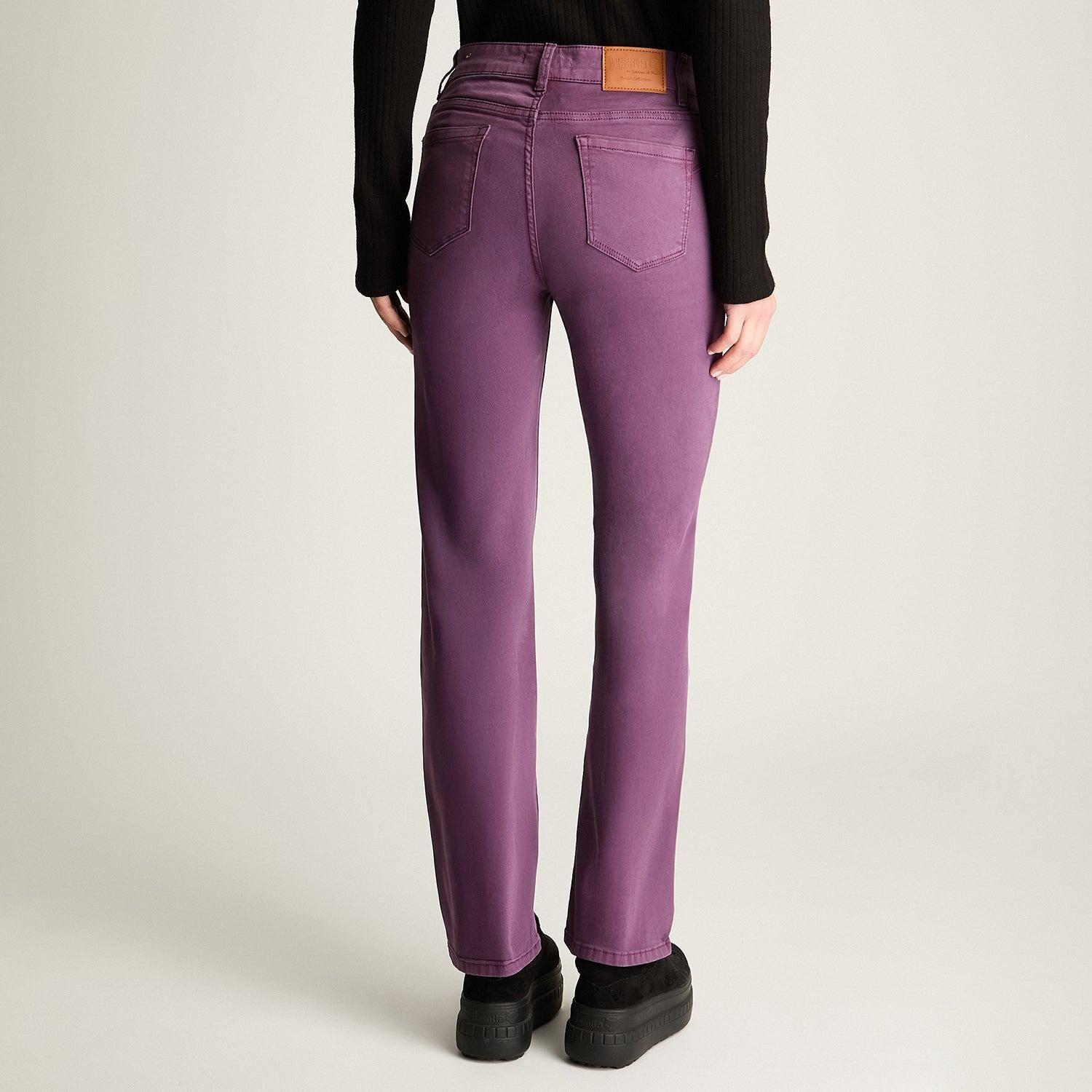 Jeans Recto 5 Bolsillos Morado-0