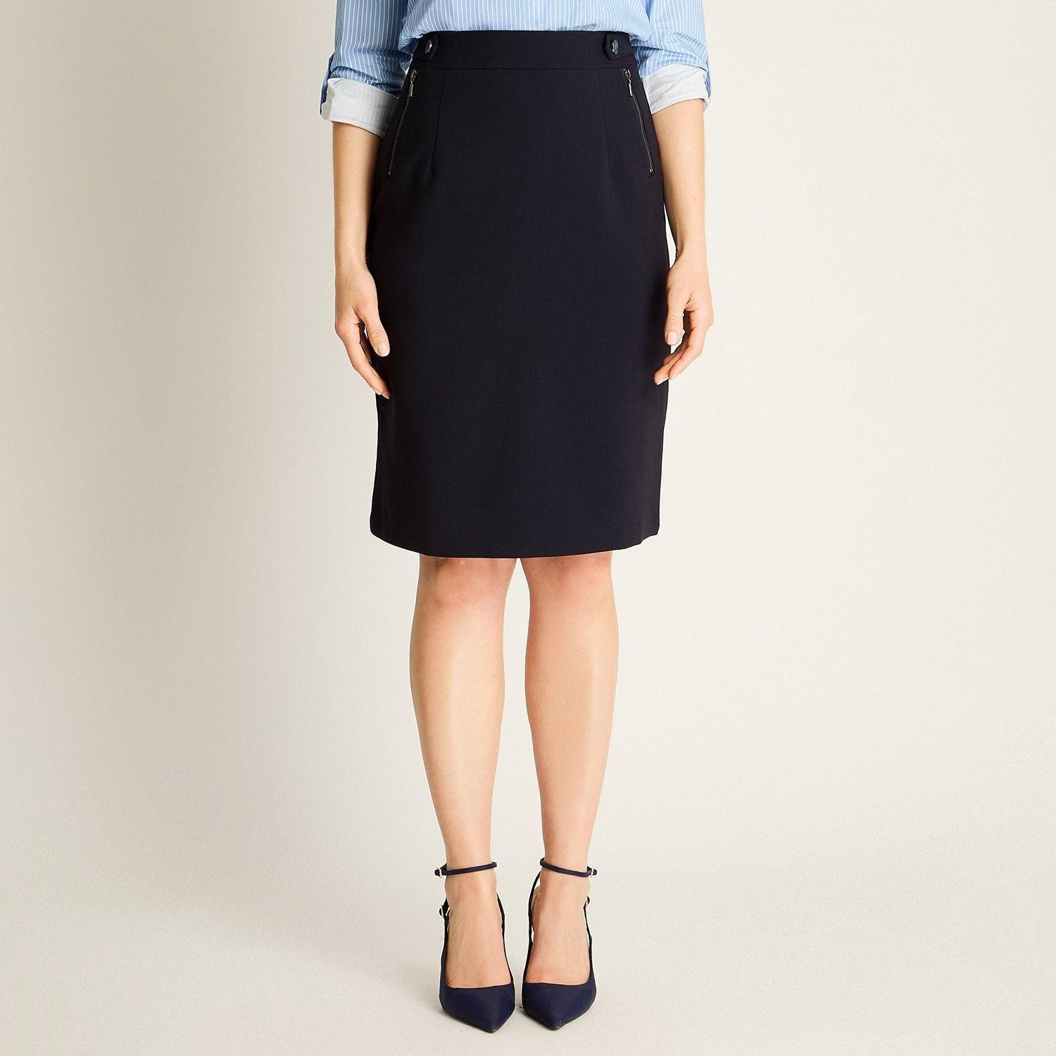 Falda Azul Midi-0