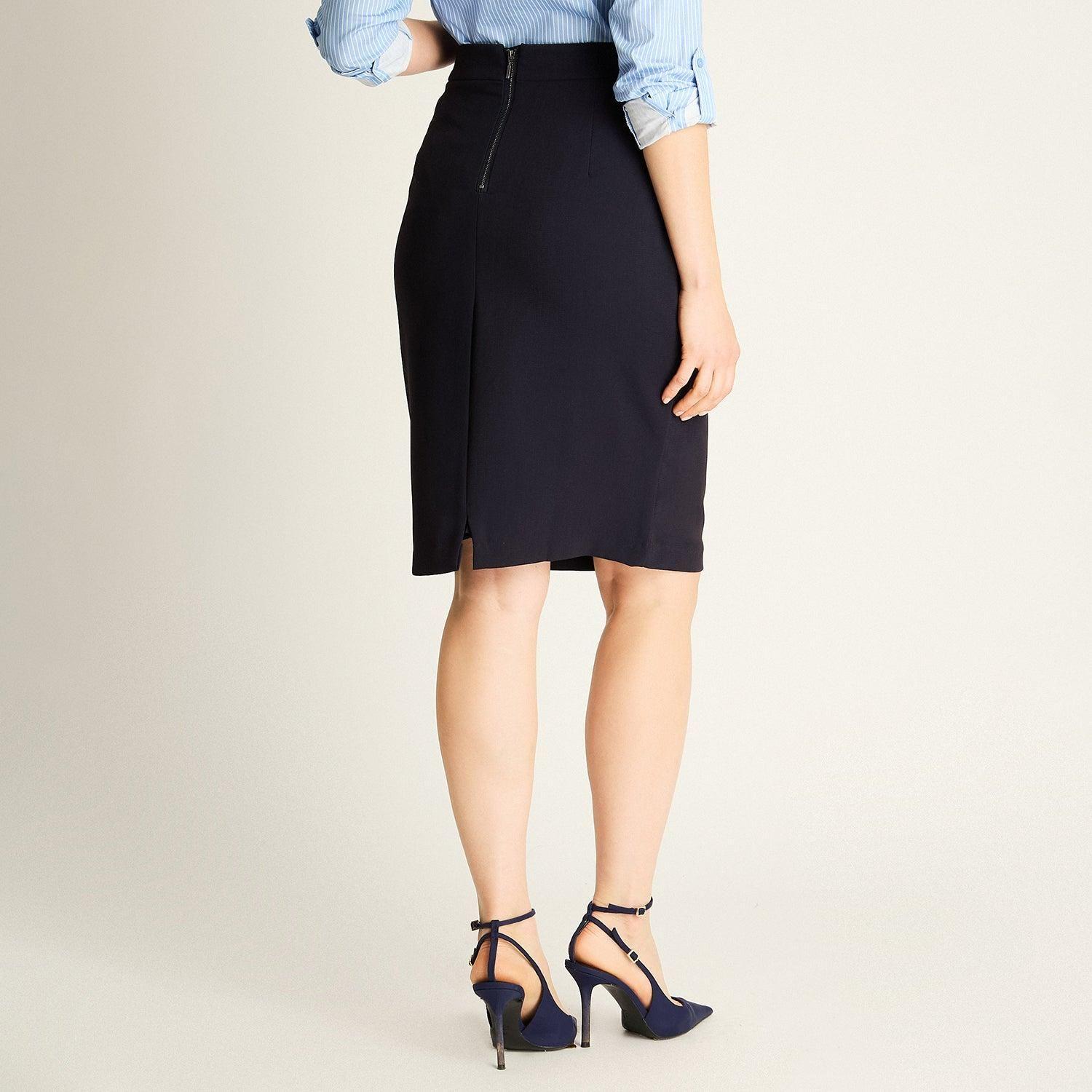 Falda Azul Midi-1