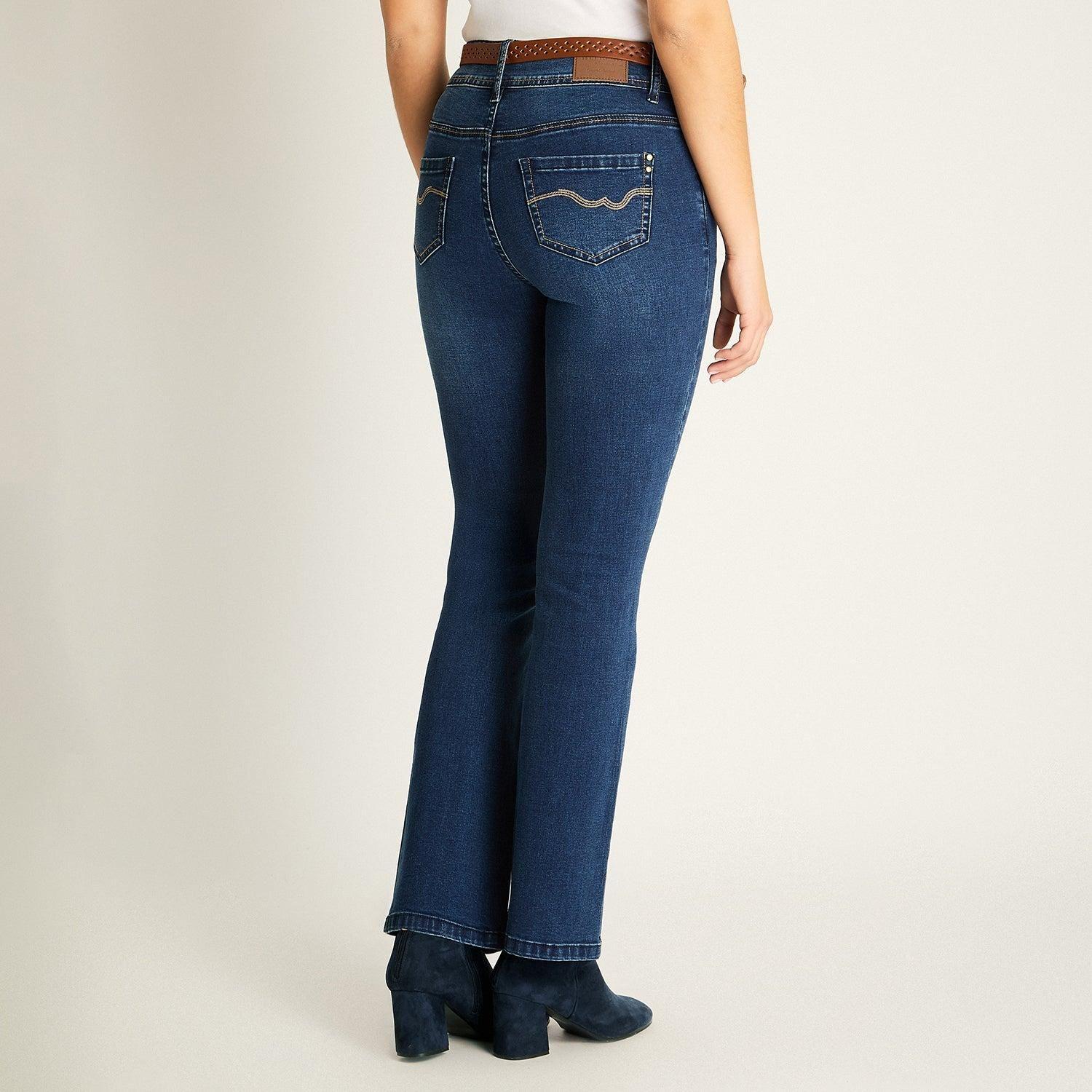 Jeans Flare Azul con Cinturón-1