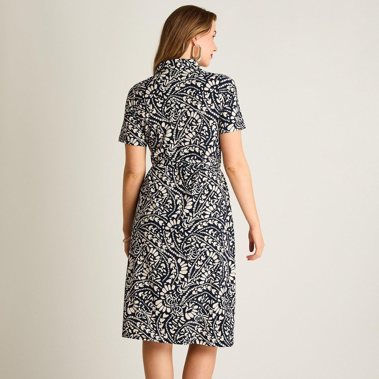 Vestido Midi Azul Sin Forro-1