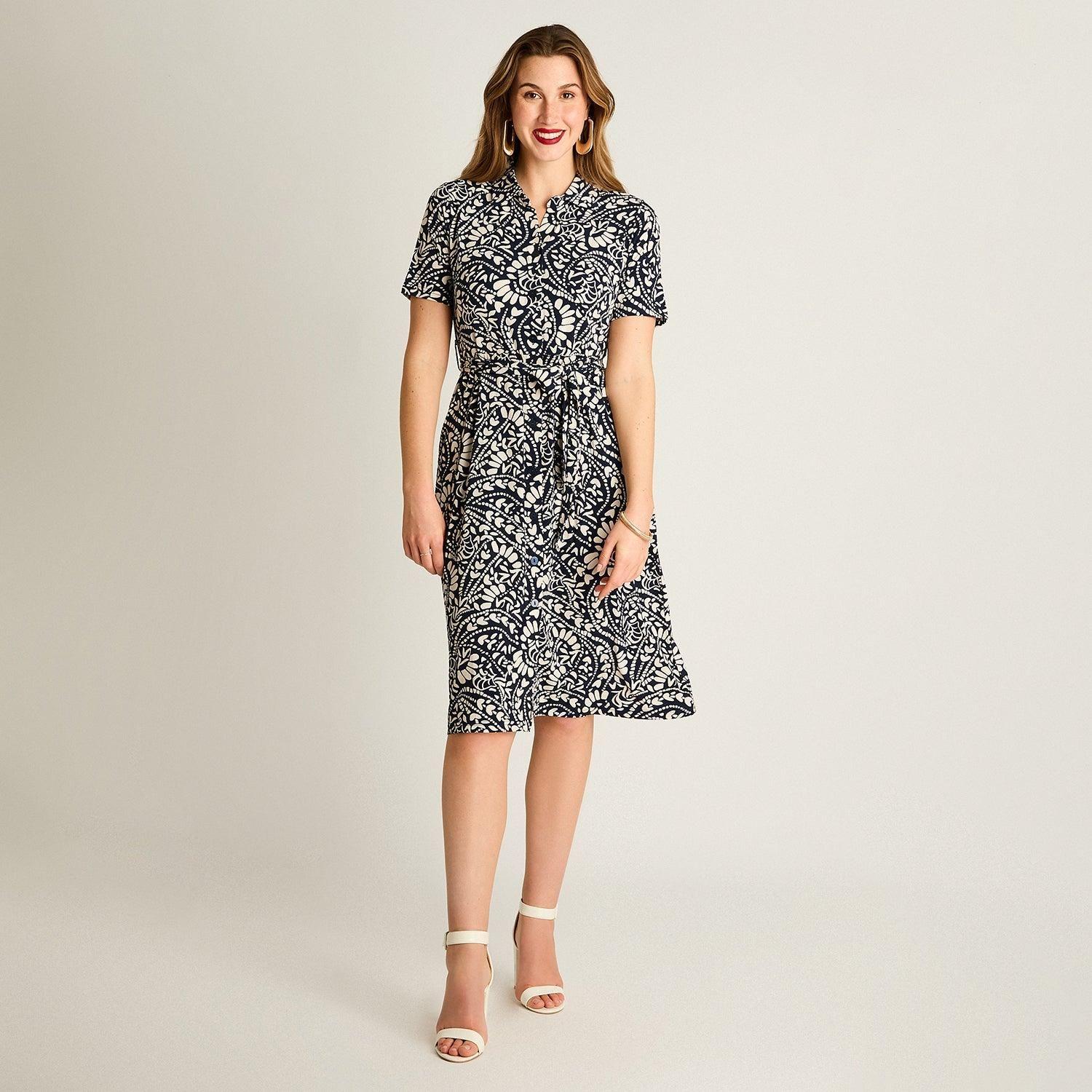 Vestido Midi Azul Sin Forro-3